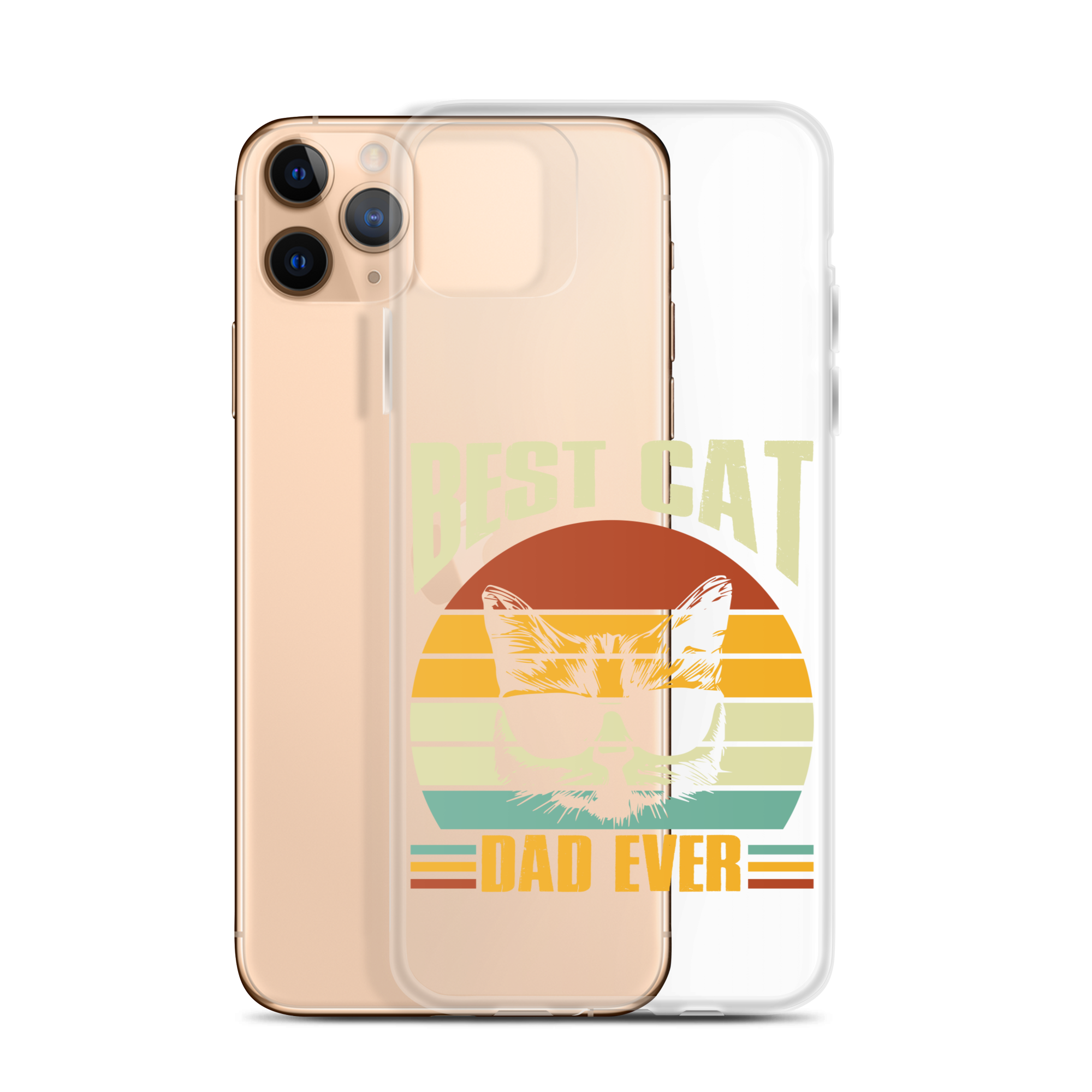 Best Cat Dad Ever Clear Case for iPhone®