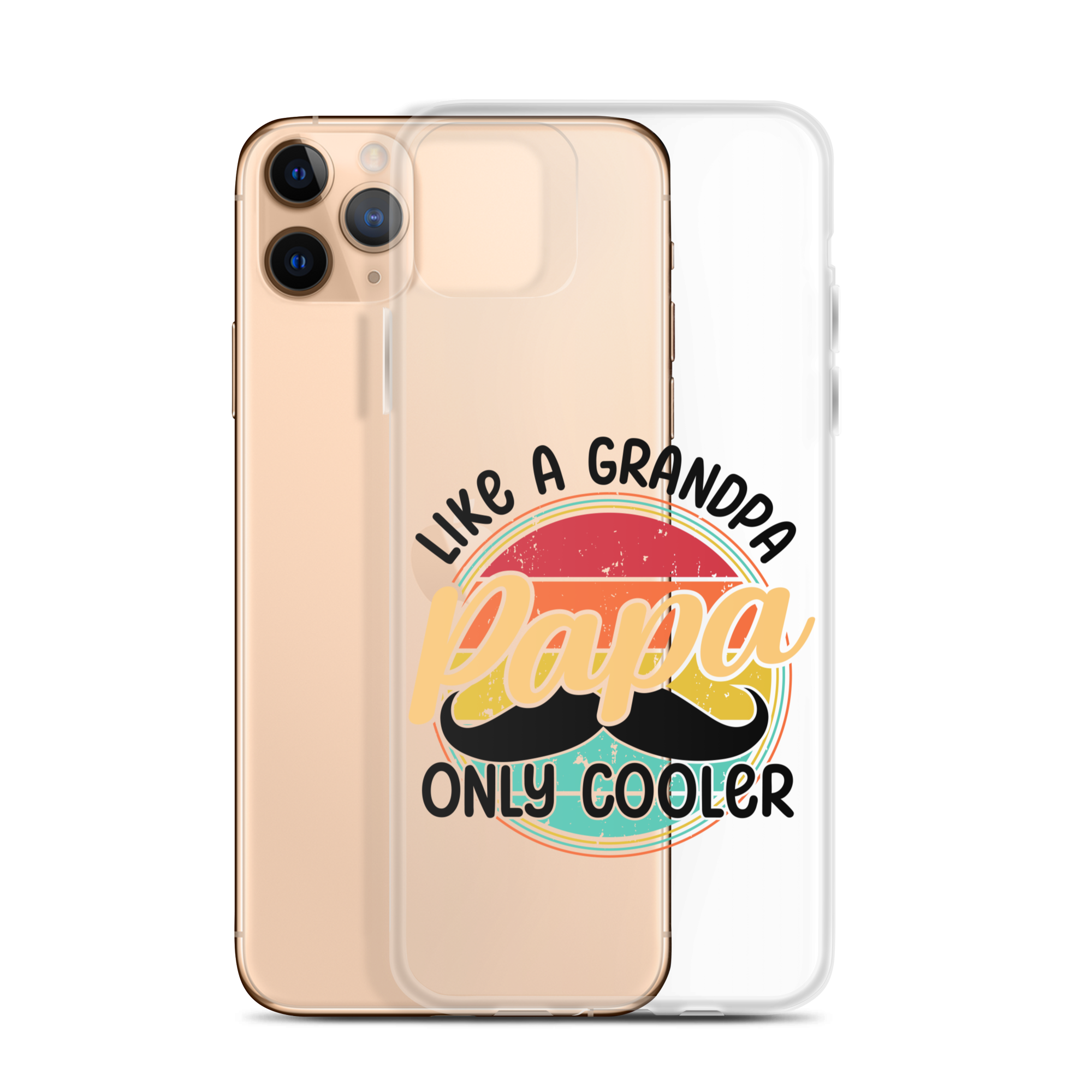 Papa Like A Grandpa Only Cooler Clear Case for iPhone®