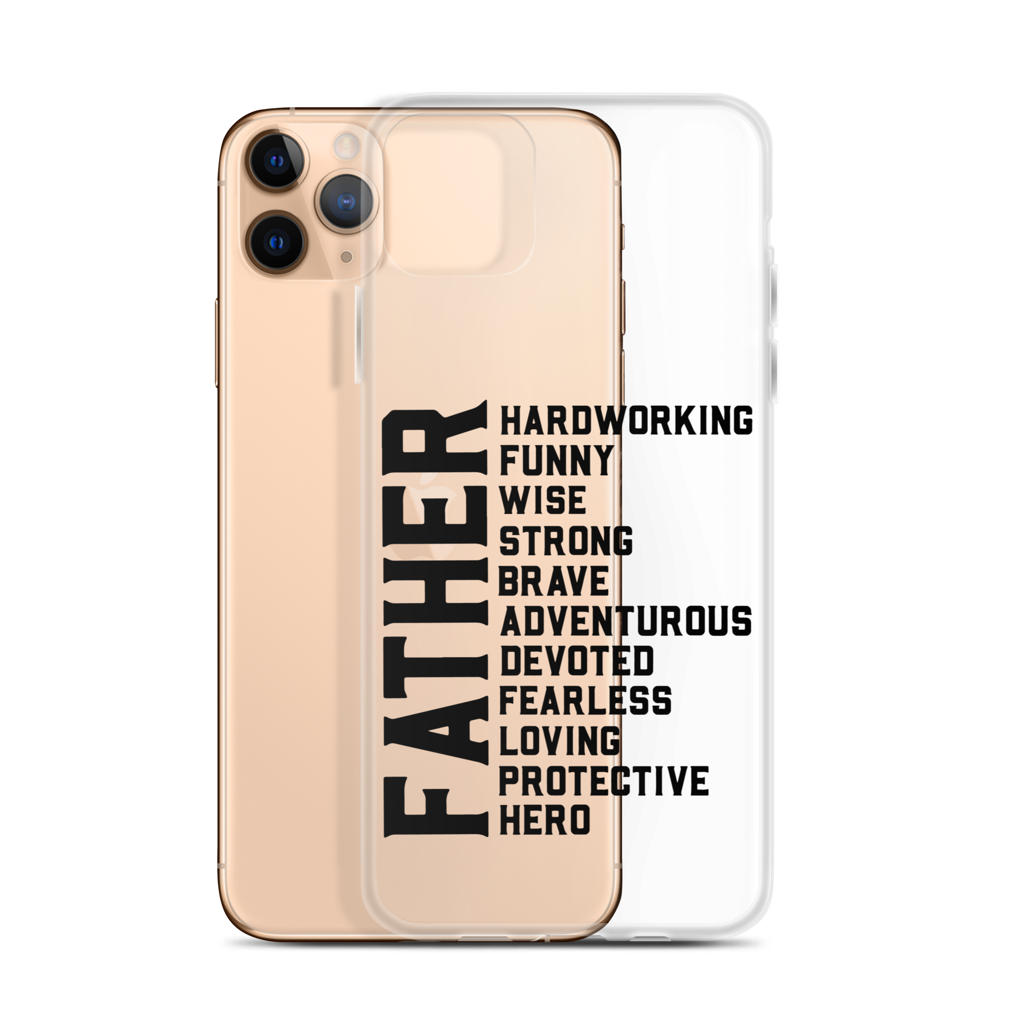 Father Hardworking funny Wise Strong Clear Case for iPhone®