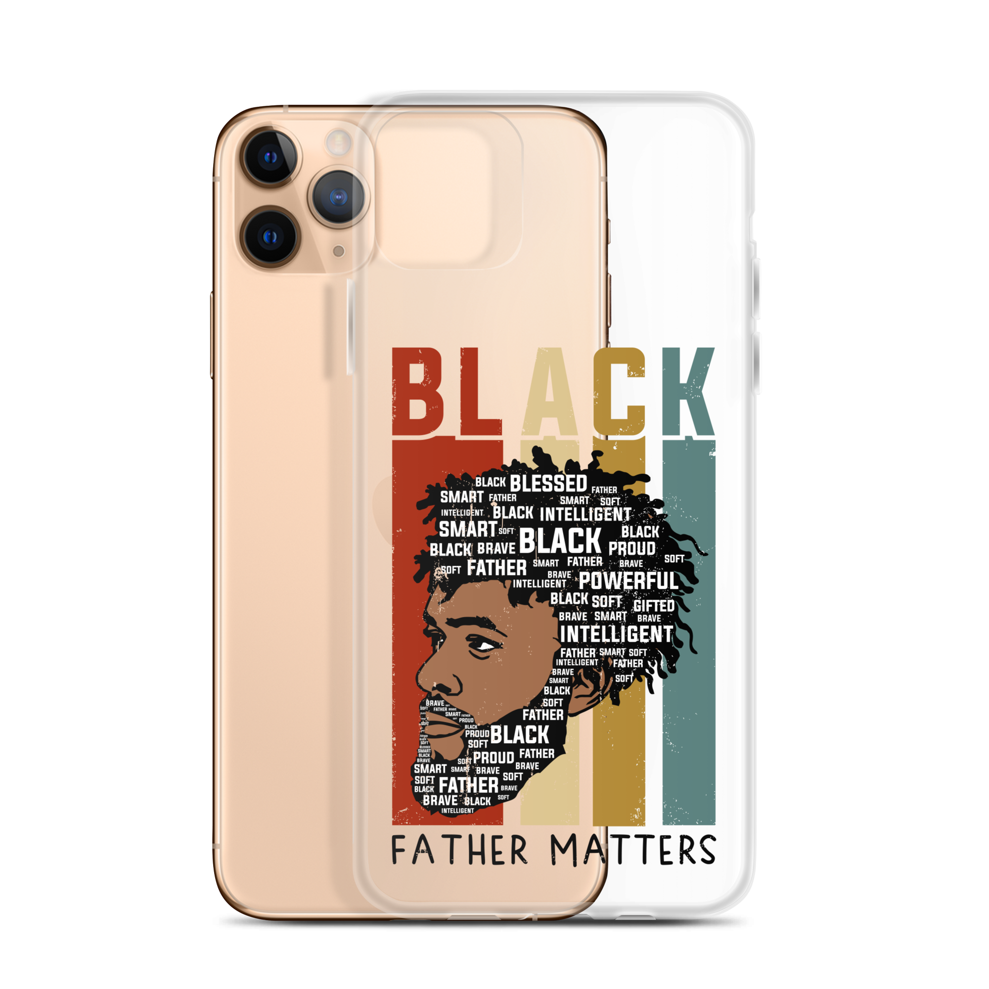 Black Father Matters Clear Case for iPhone®