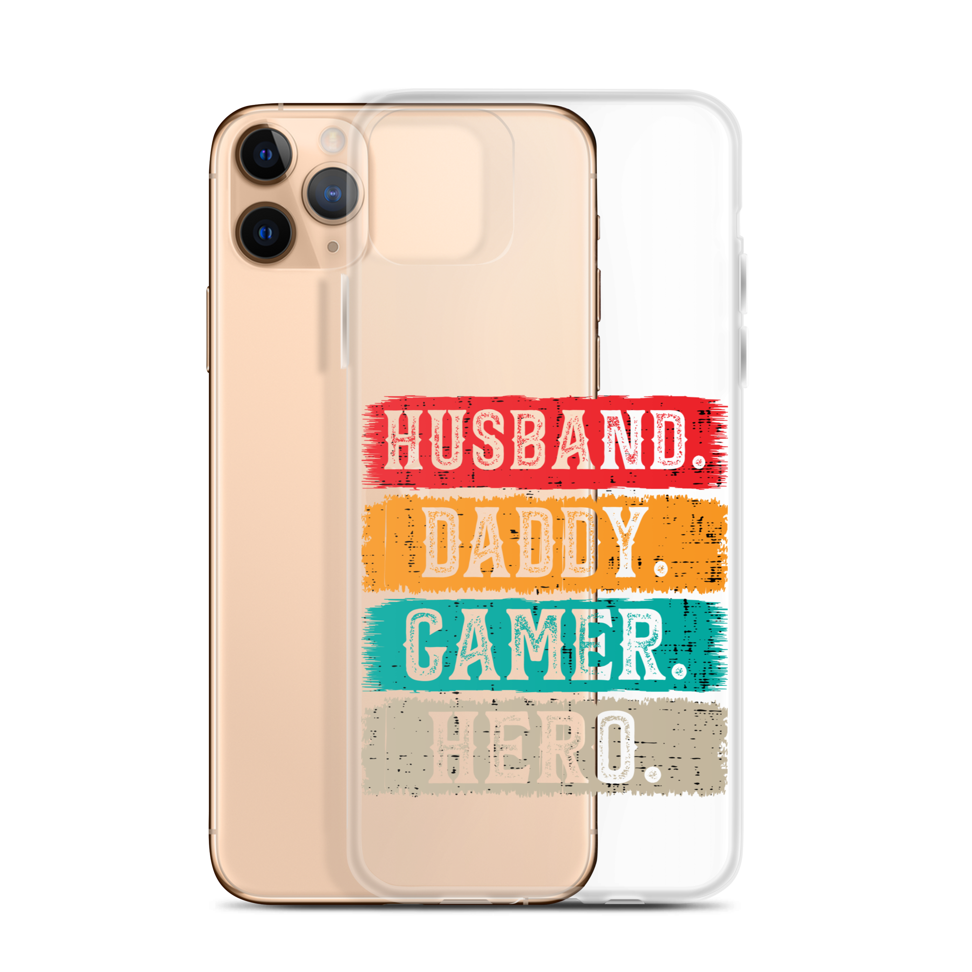 Husband, Daddy, Gamer, Hero Clear Case for iPhone®