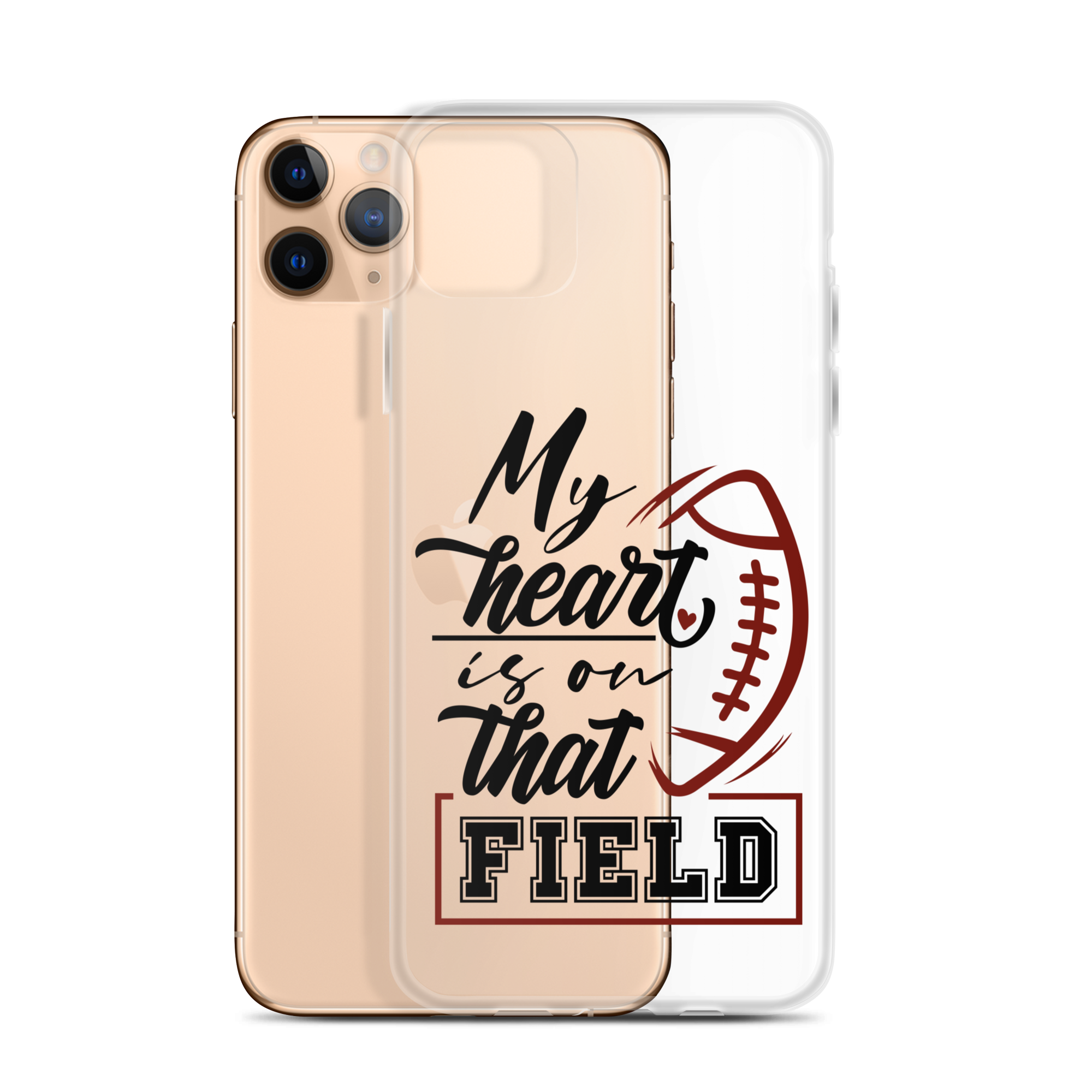 My Heart Is On That Field Clear Case for iPhone®