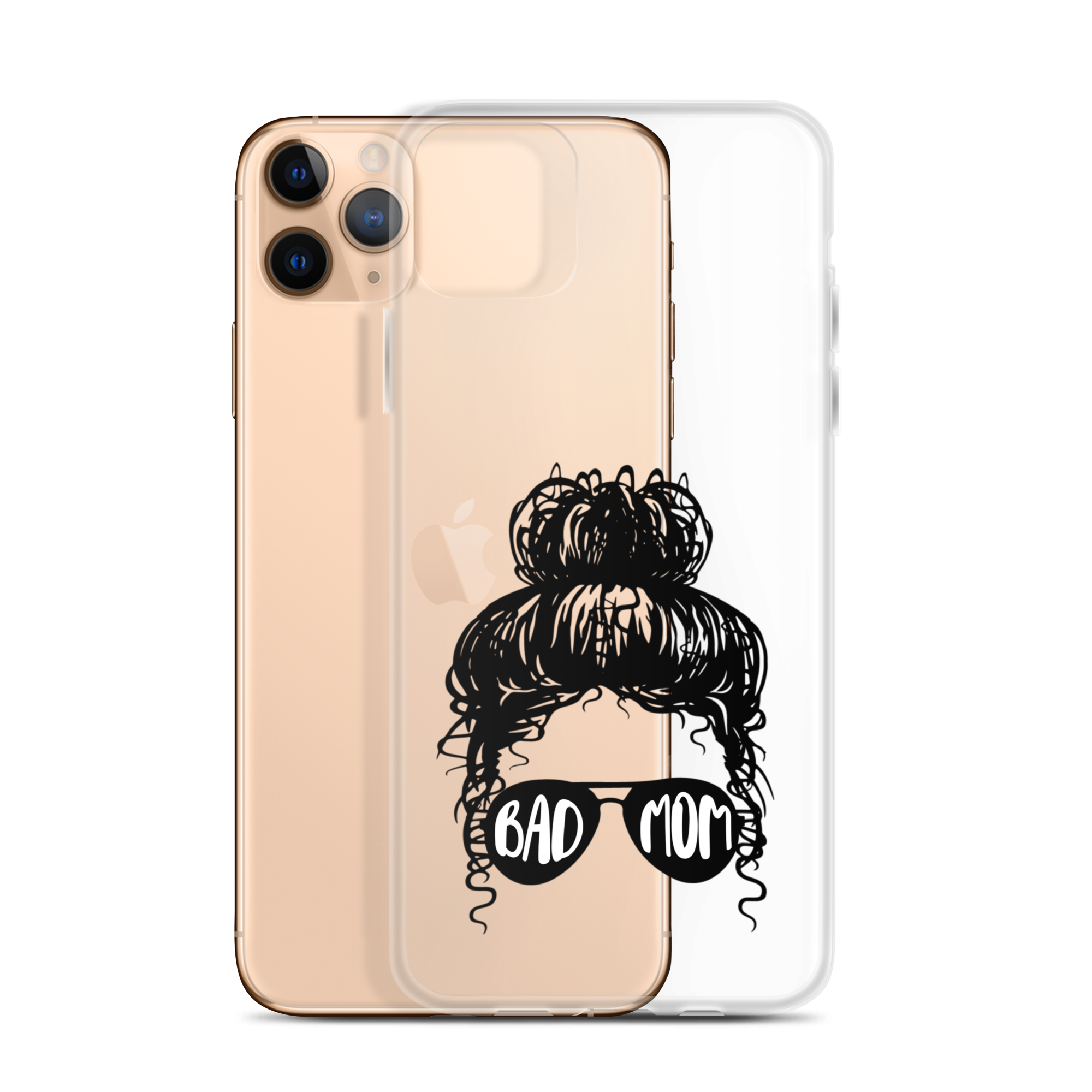 Bad Mom Messy Bun Clear Case for iPhone®