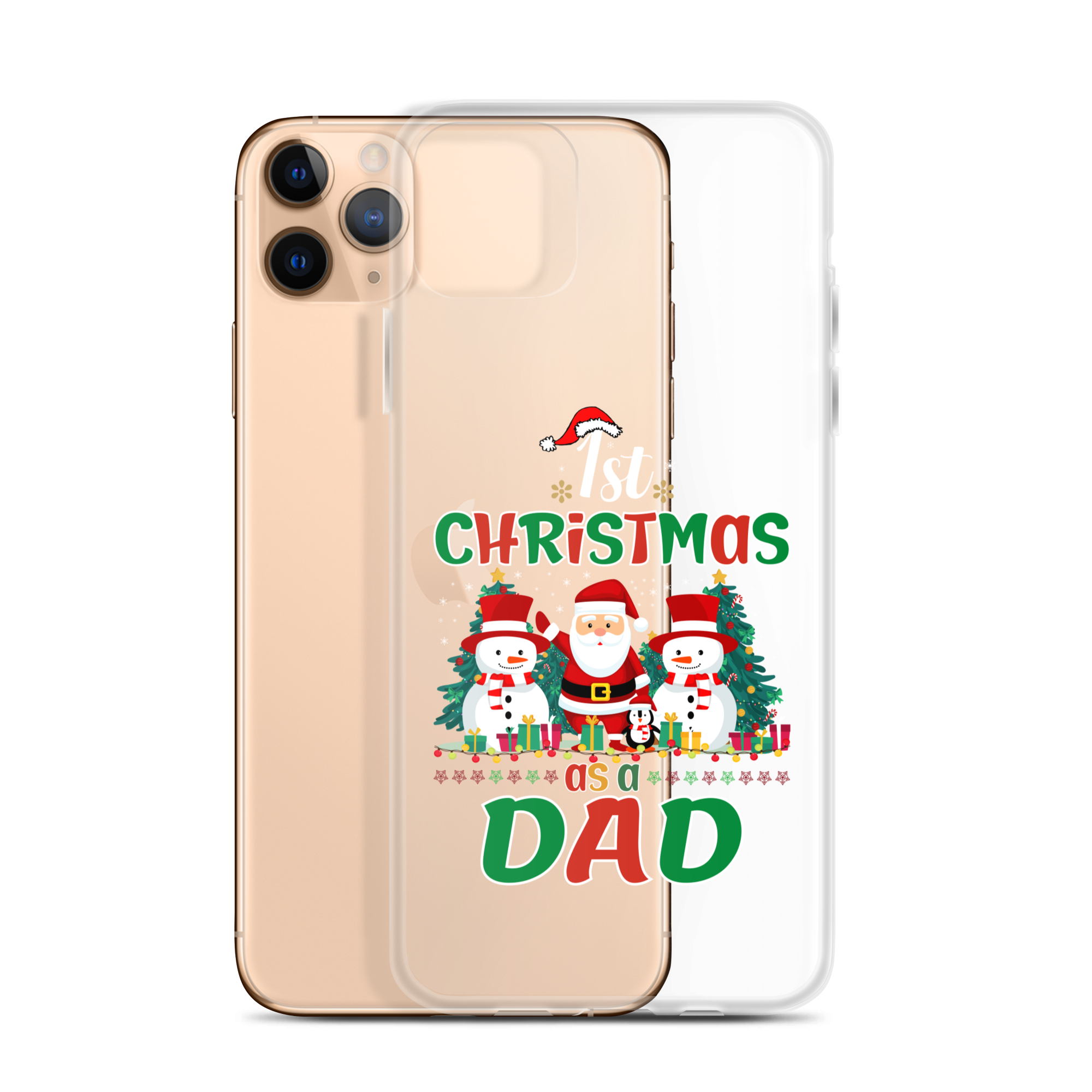 1st Christmas As A Dad Clear Case for iPhone®