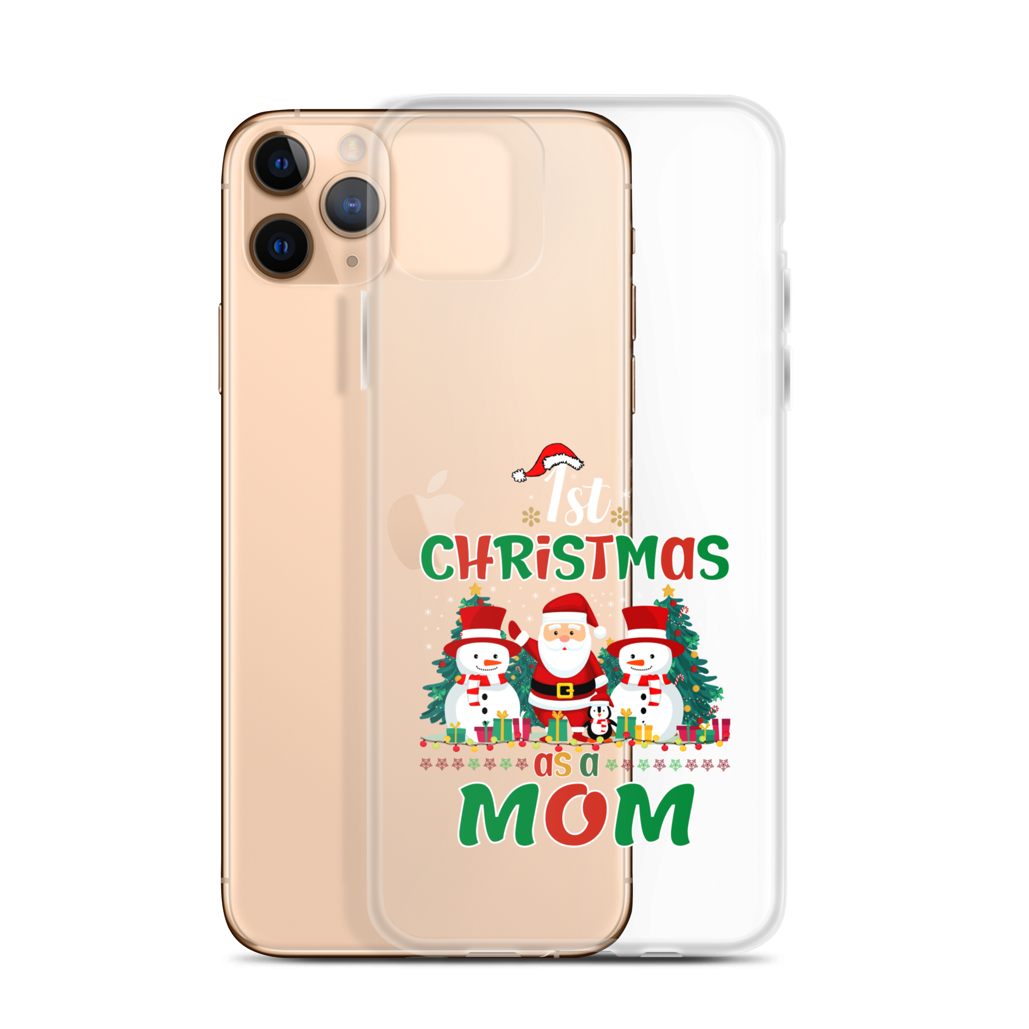 1st Christmas As A Mom Clear Case for iPhone®