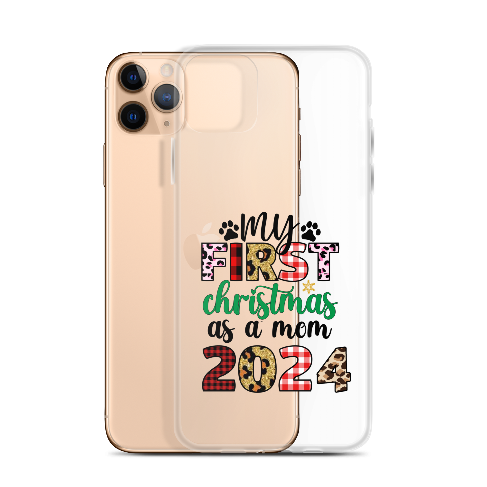 My First Christmas As A mom 2024 Clear Case for iPhone®