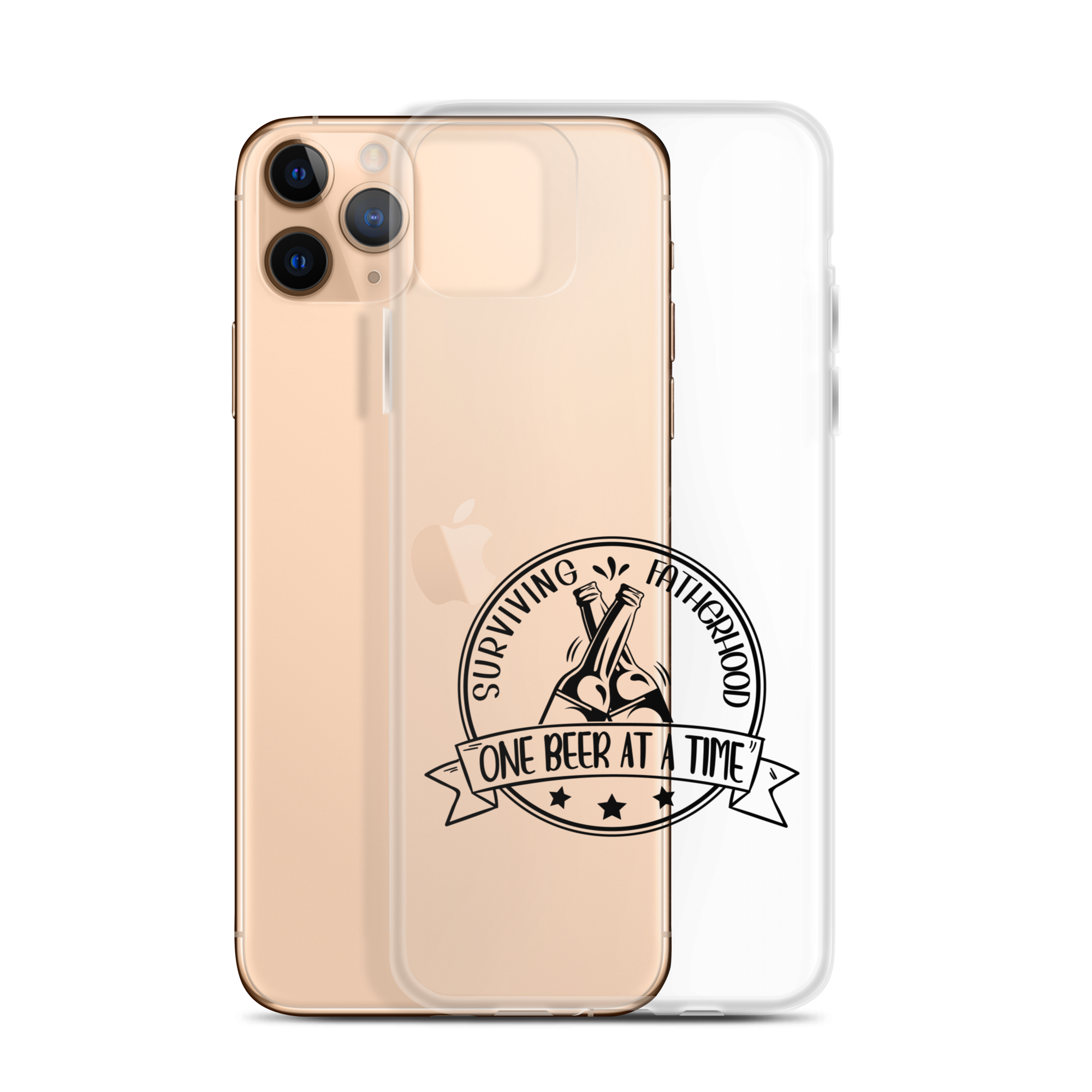 Surviving Fatherhood One Beer At A time Clear Case for iPhone®