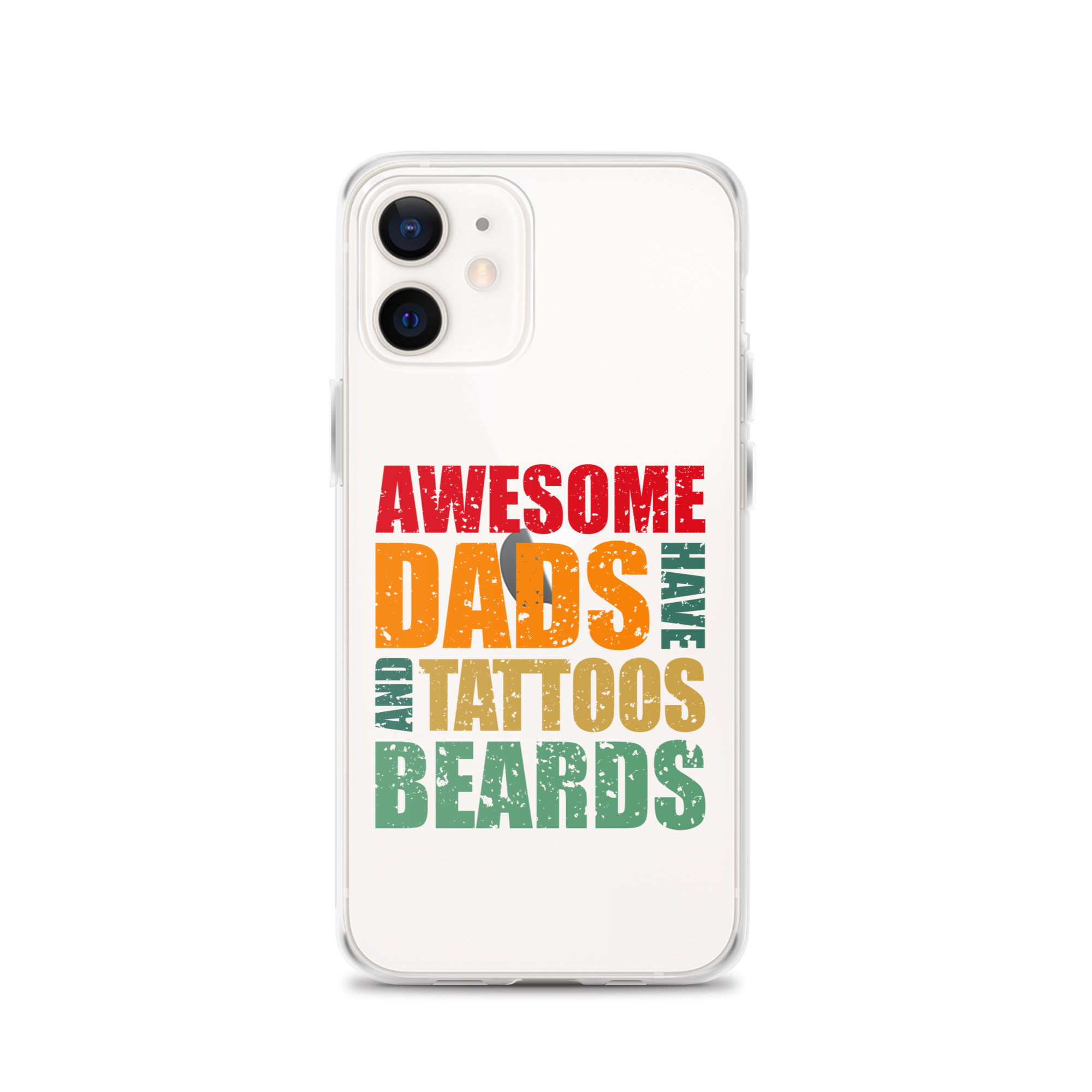 Awesome Dads Tattoos Beards Clear Case for iPhone®