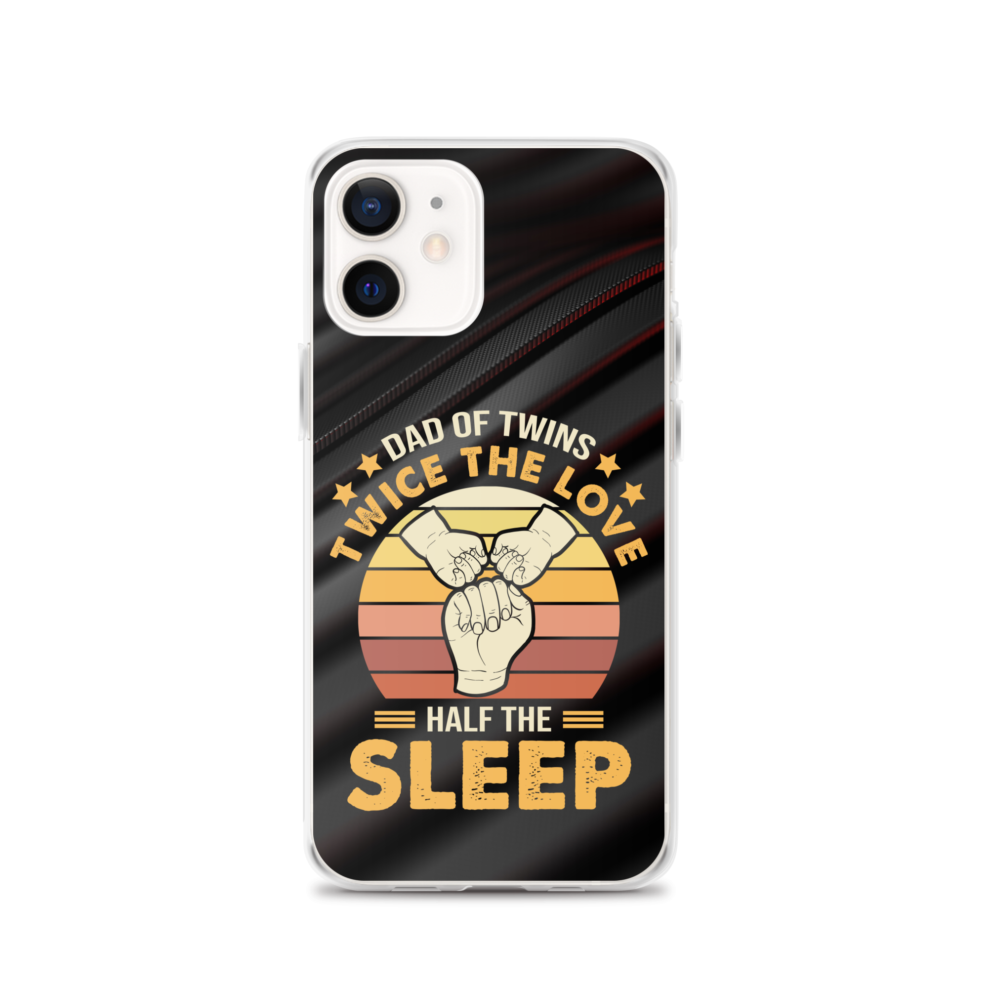 Dad Of Twins Twice The Love Half The Sleep Clear Case for iPhone®