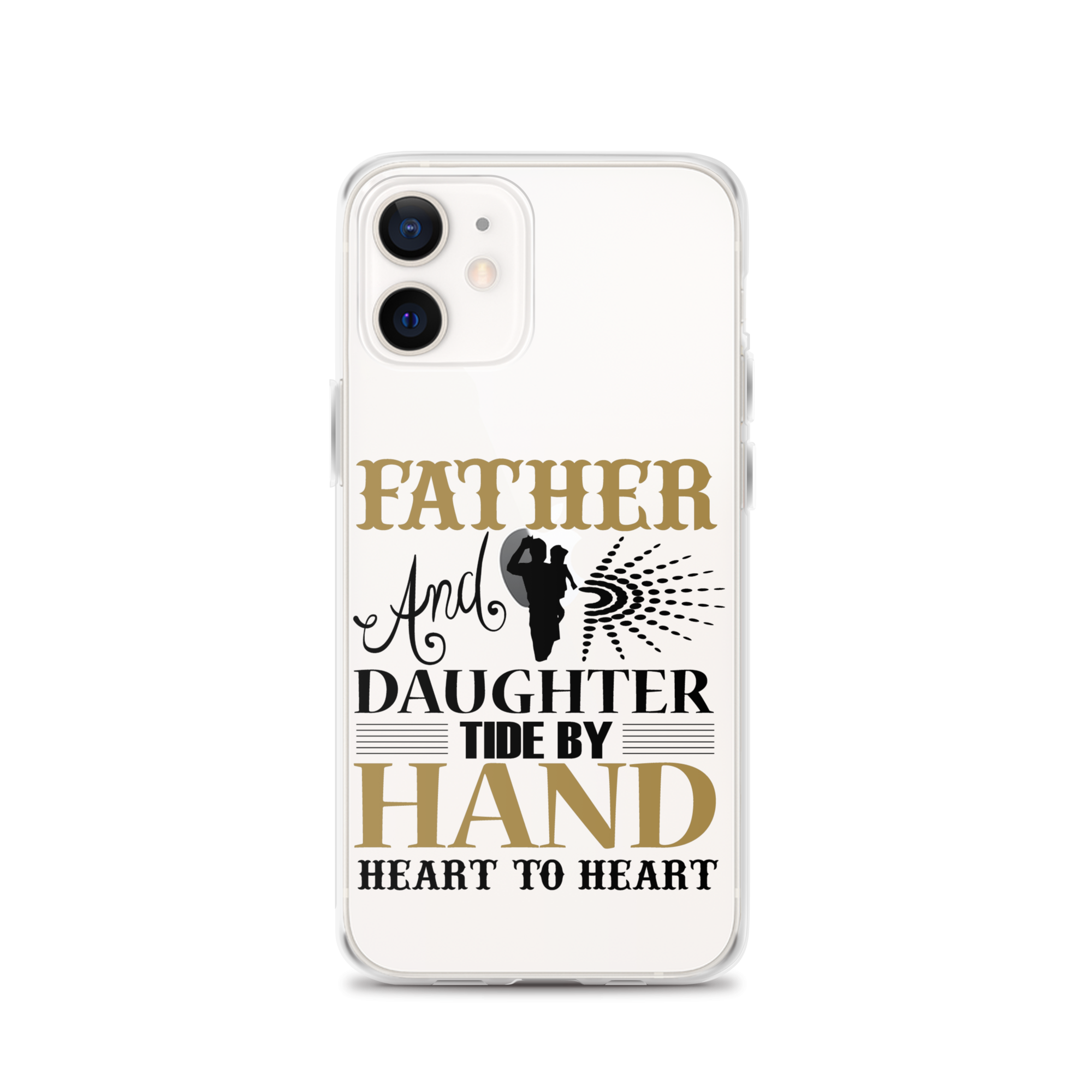 Father And Daughter Tide By Hand Heart To Heart Clear Case for iPhone®