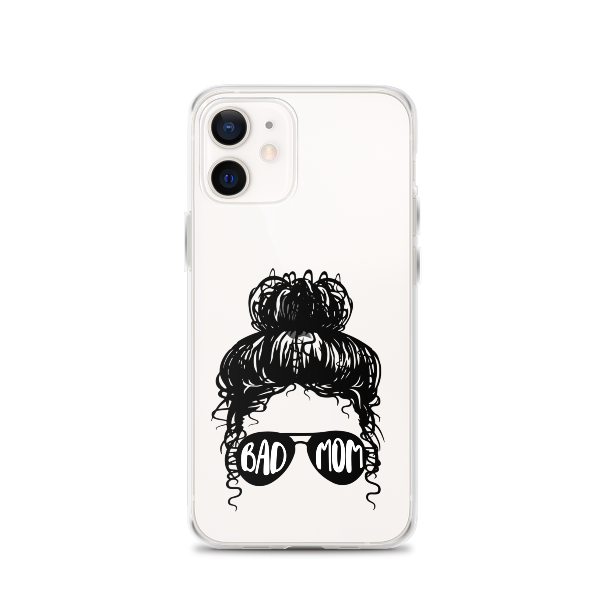 Bad Mom Messy Bun Clear Case for iPhone®