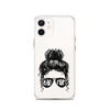 Bad Mom Messy Bun Clear Case for iPhone®