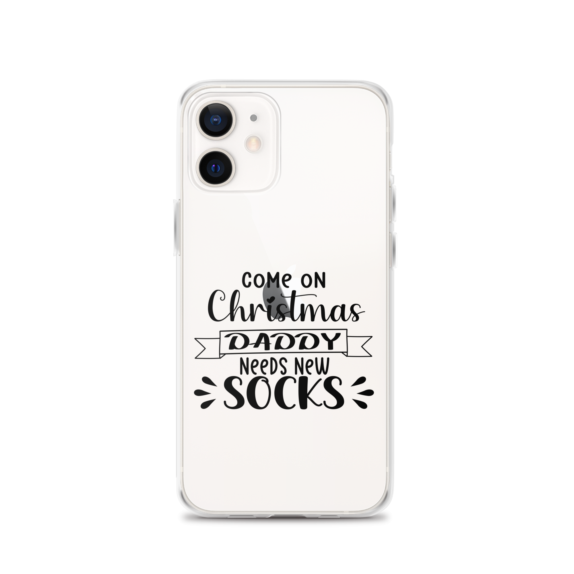 Come On Christmas Daddy Needs New Socks Clear Case for iPhone®