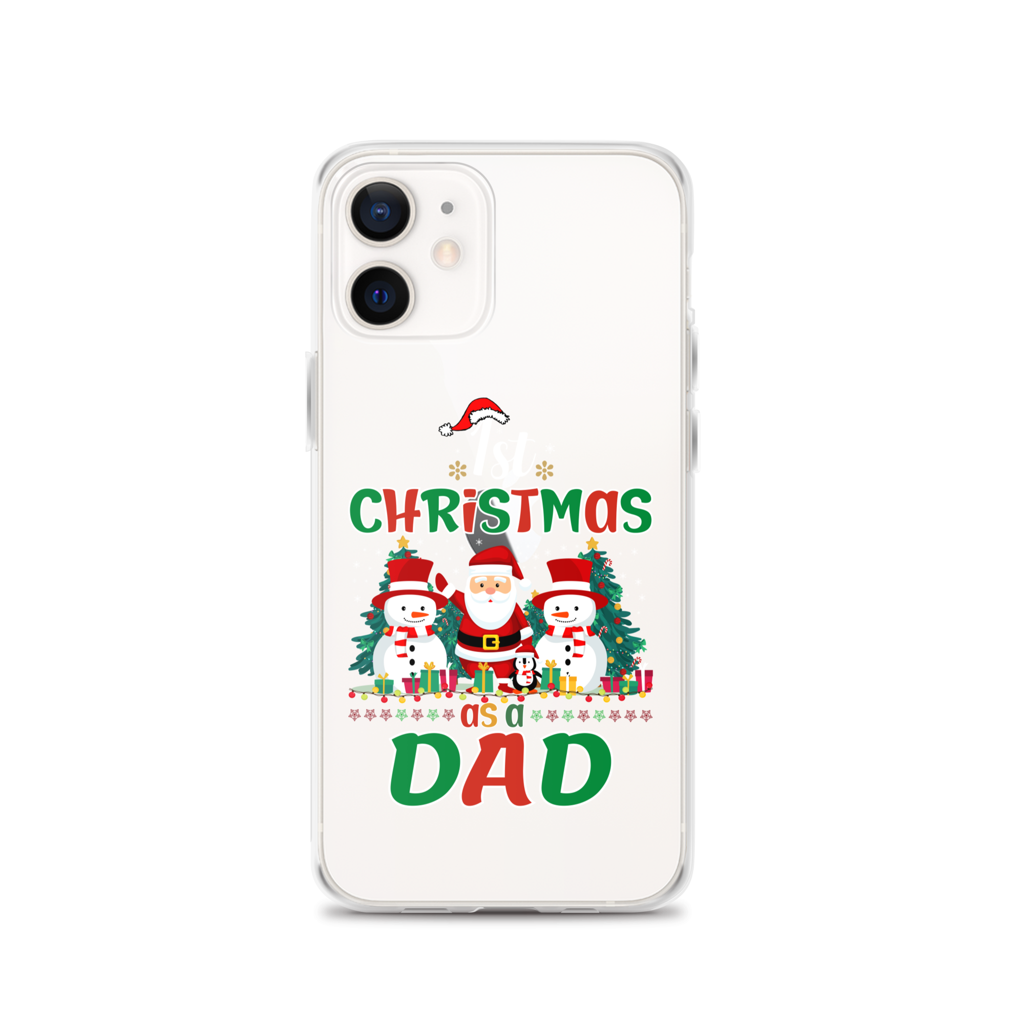 1st Christmas As A Dad Clear Case for iPhone®