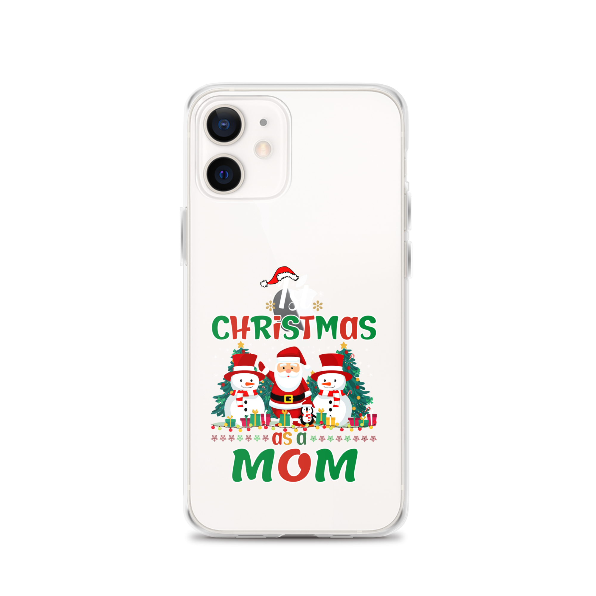 1st Christmas As A Mom Clear Case for iPhone®