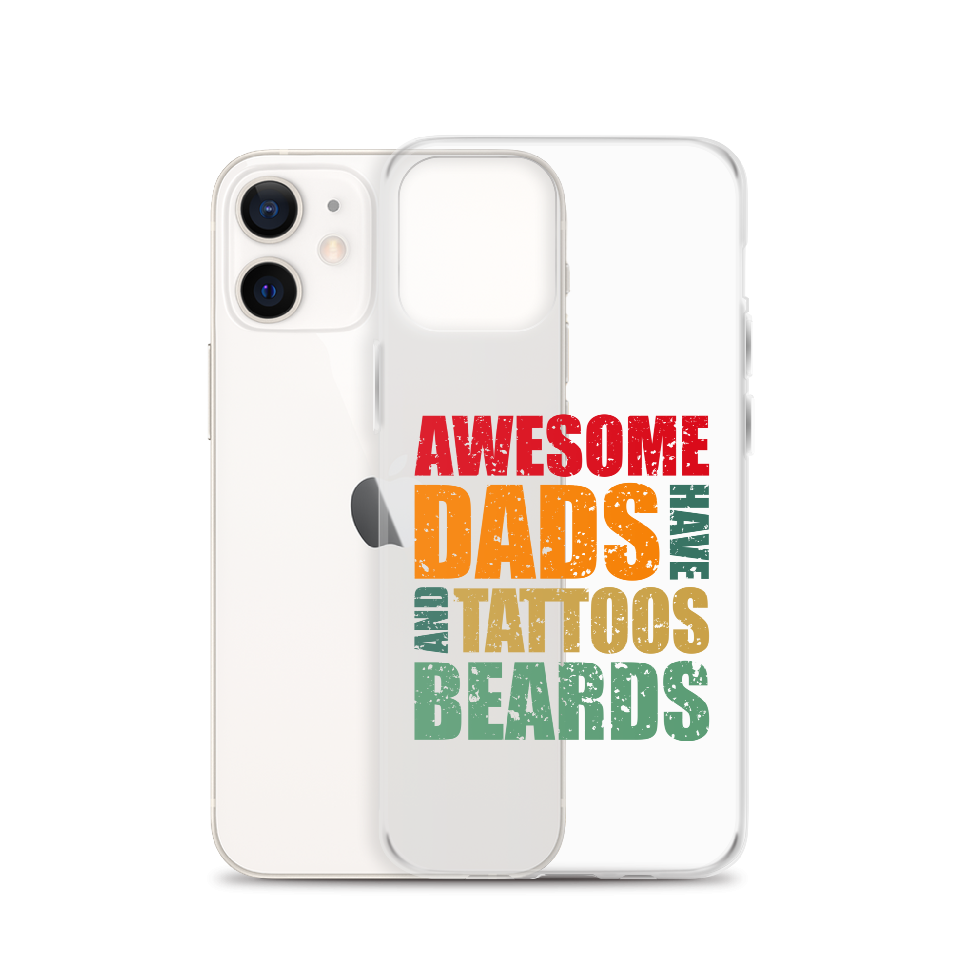 Awesome Dads Tattoos Beards Clear Case for iPhone®