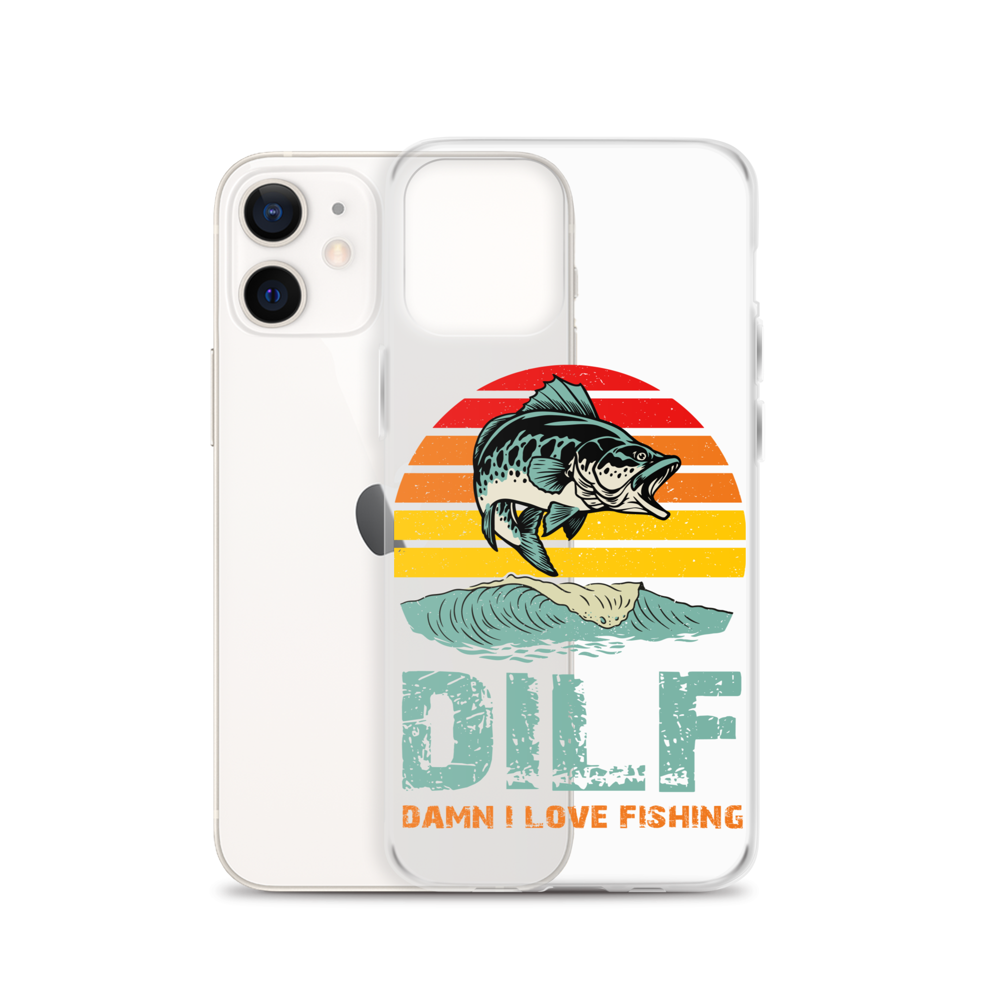 Dilf Damn I Love Fishing Clear Case for iPhone®