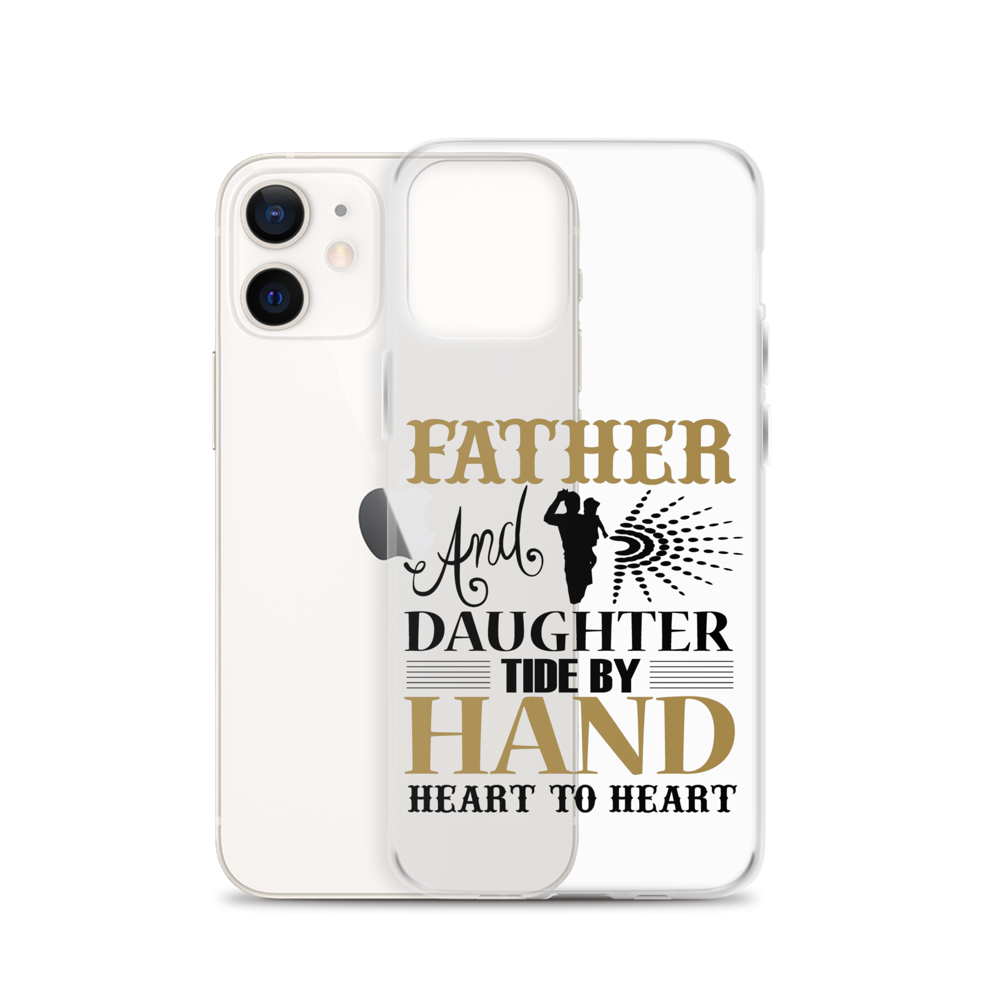 Father And Daughter Tide By Hand Heart To Heart Clear Case for iPhone®