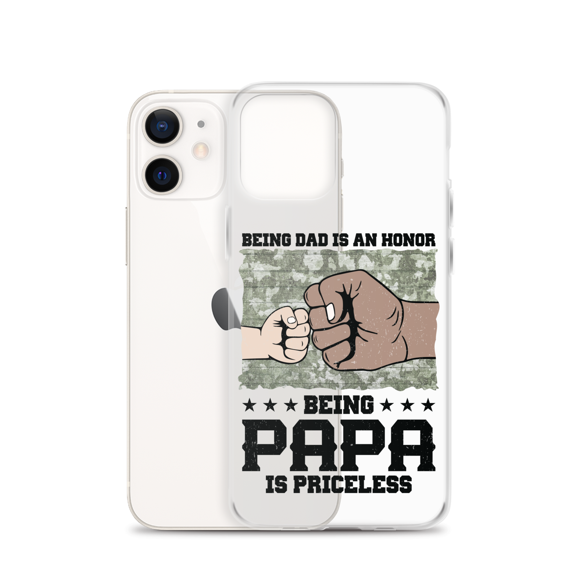 Being Dad Is An Honor Being Papa Is Priceless Clear Case for iPhone®