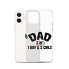 Dad Of 1 Boy And 2 Girls Clear Case for iPhone®