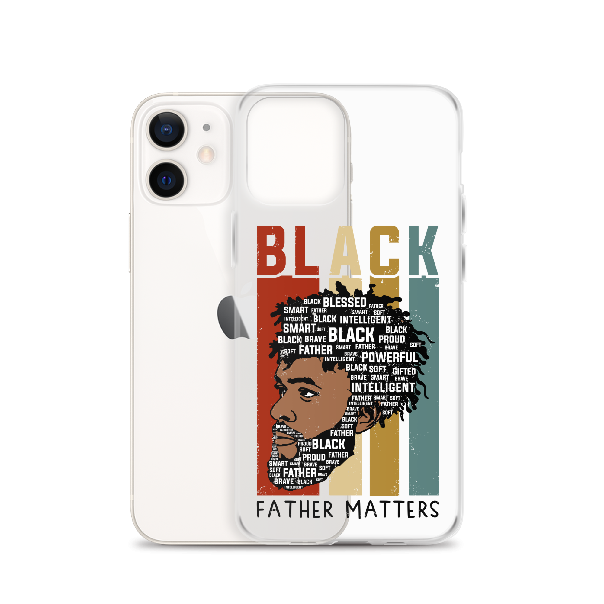 Black Father Matters Clear Case for iPhone®