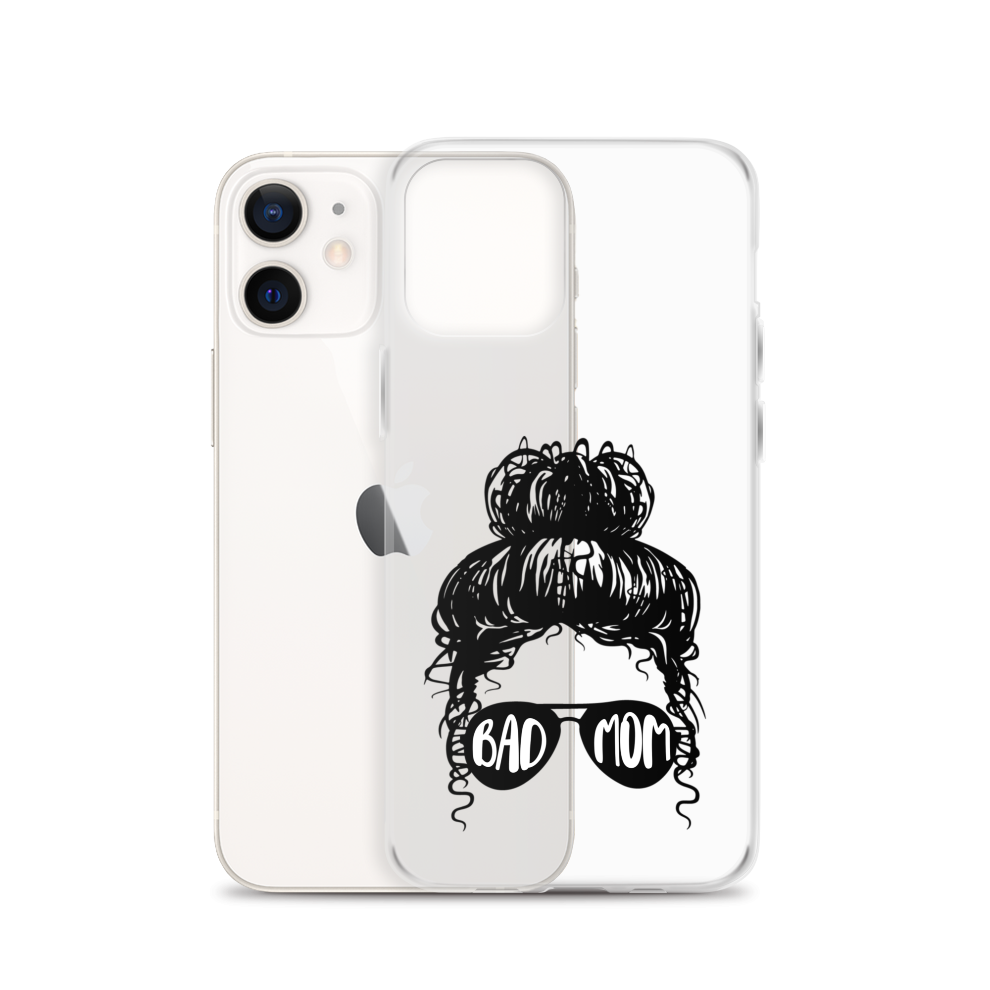 Bad Mom Messy Bun Clear Case for iPhone®