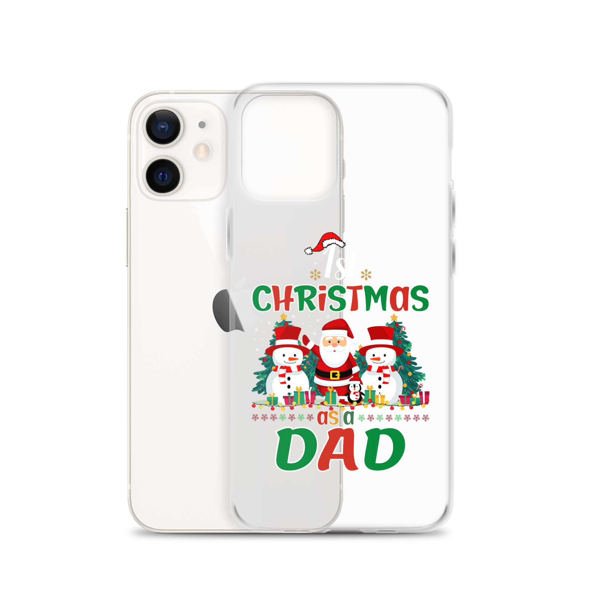 1st Christmas As A Dad Clear Case for iPhone®