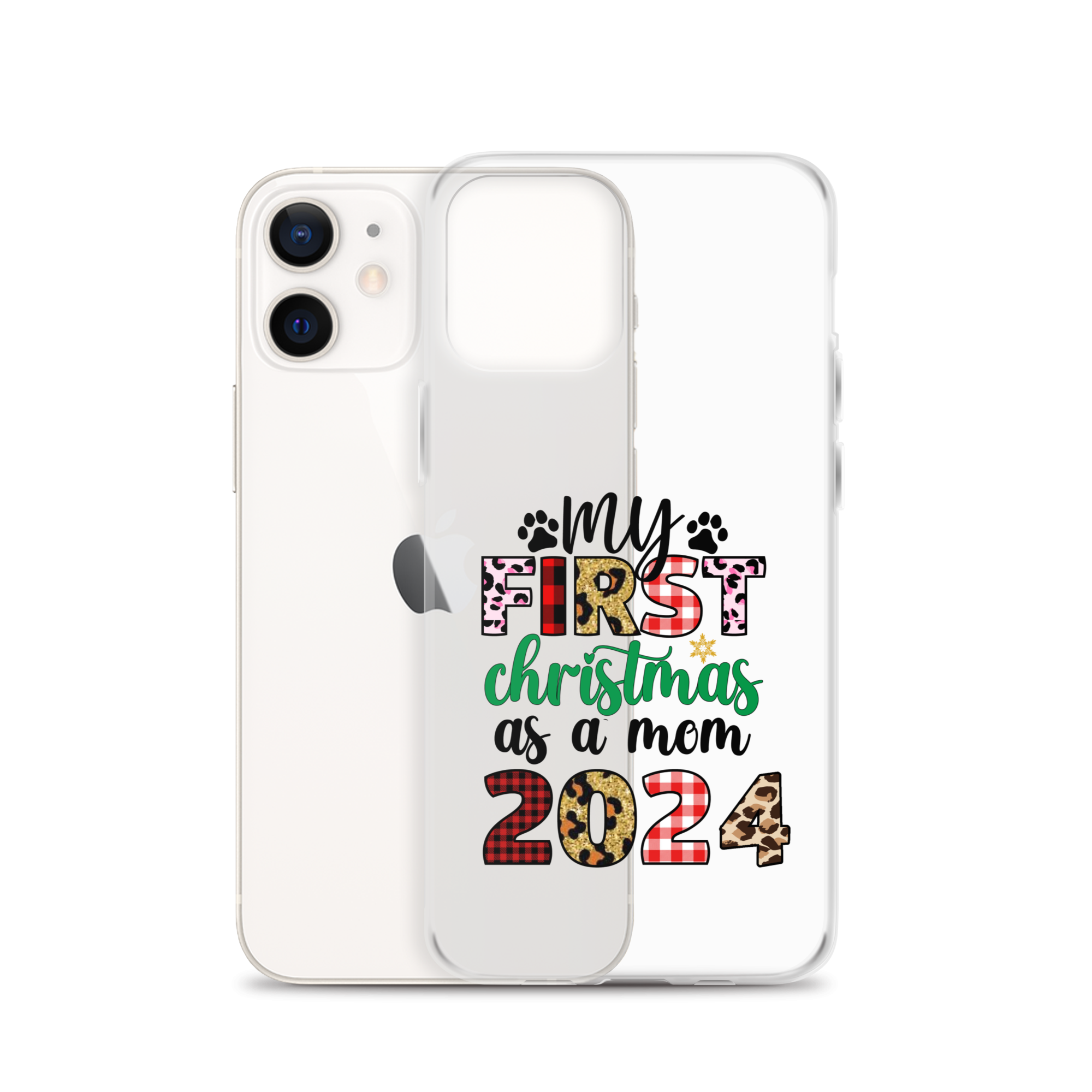 My First Christmas As A mom 2024 Clear Case for iPhone®