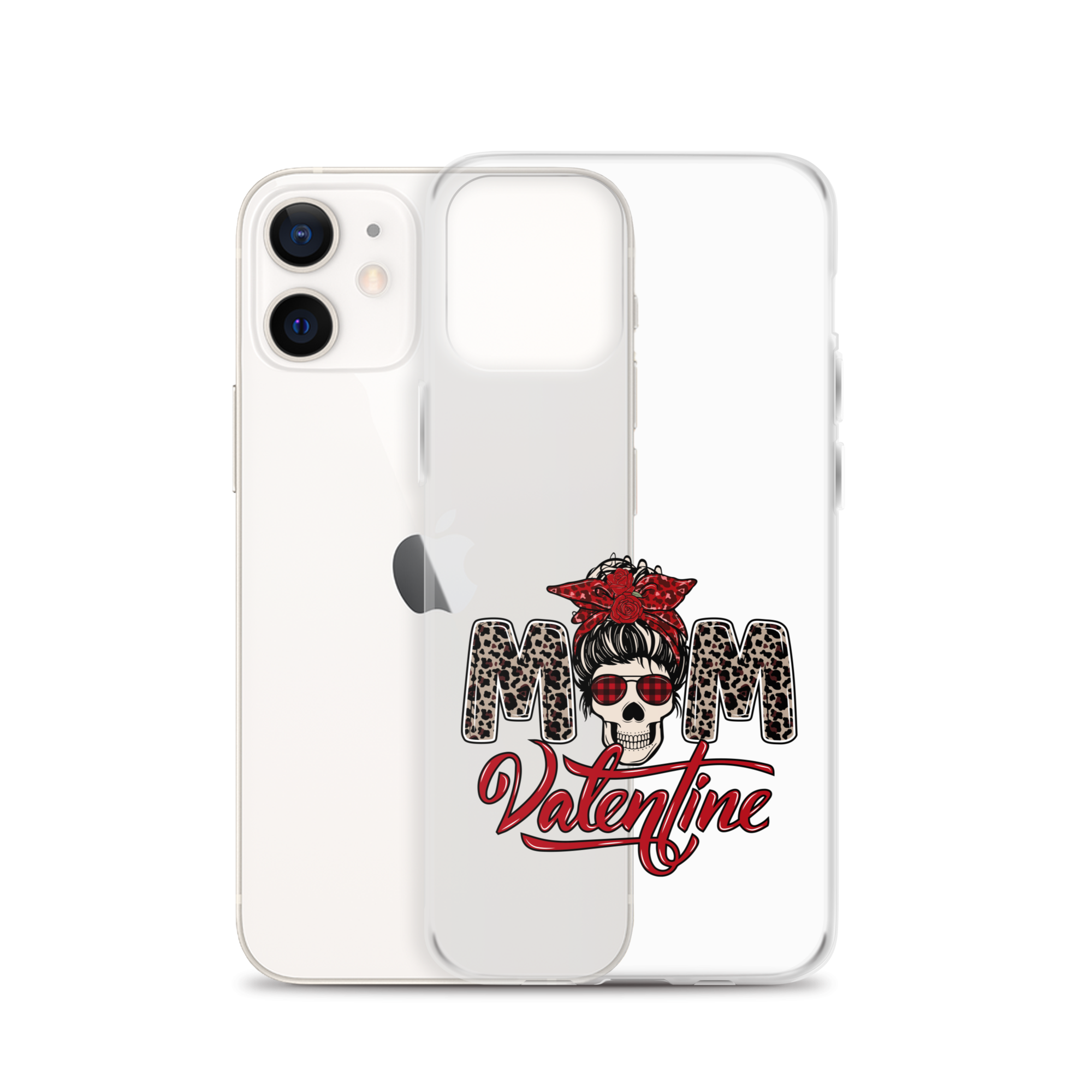 Skull Mom Valentine Clear Case for iPhone®