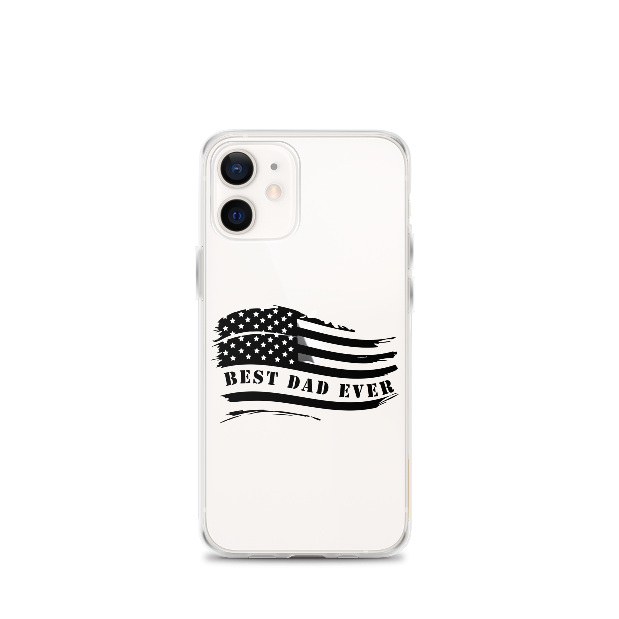 Best Dad Ever American Flag Clear Case for iPhone®