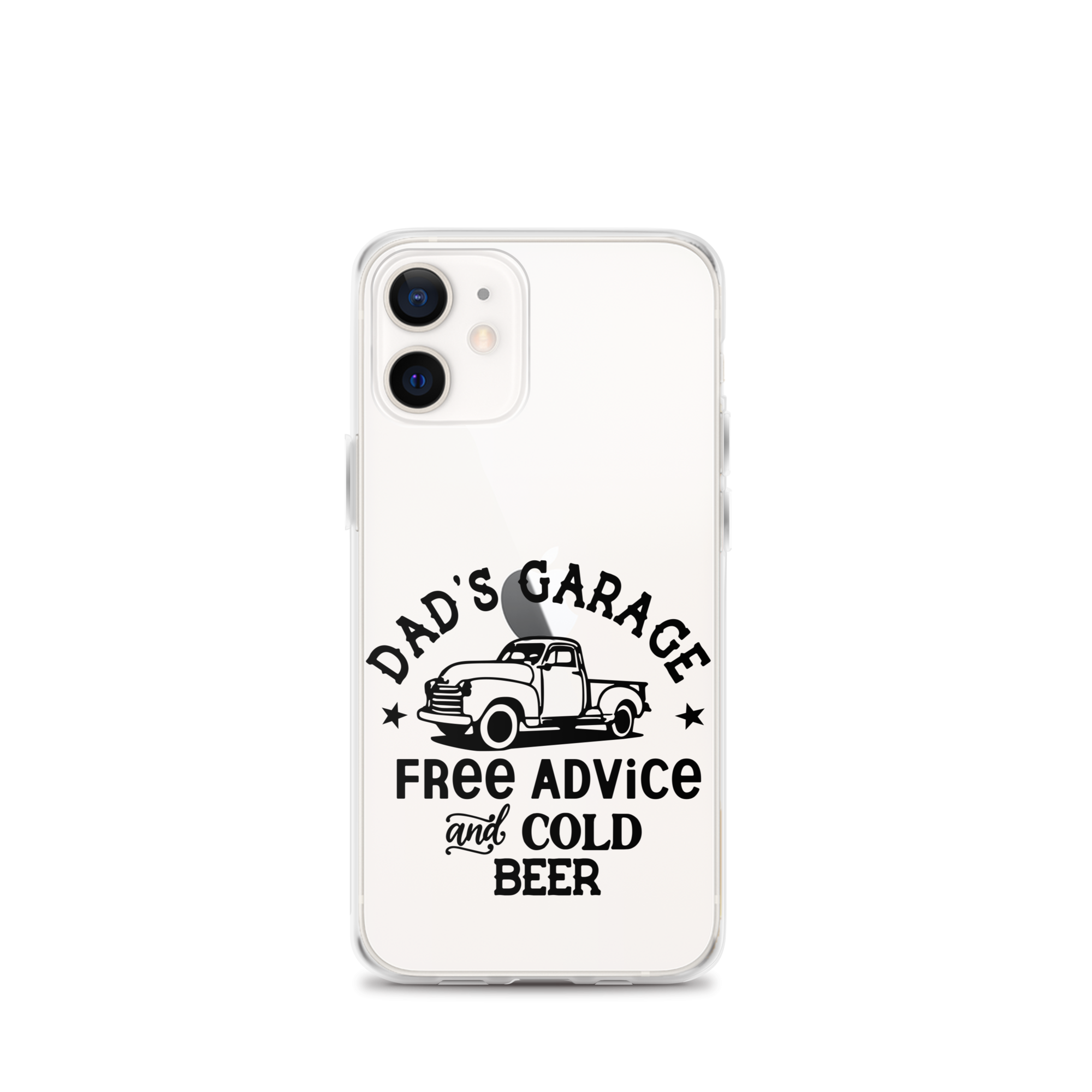 Dad's Garage Free Advice And Cold Beer Clear Case for iPhone®