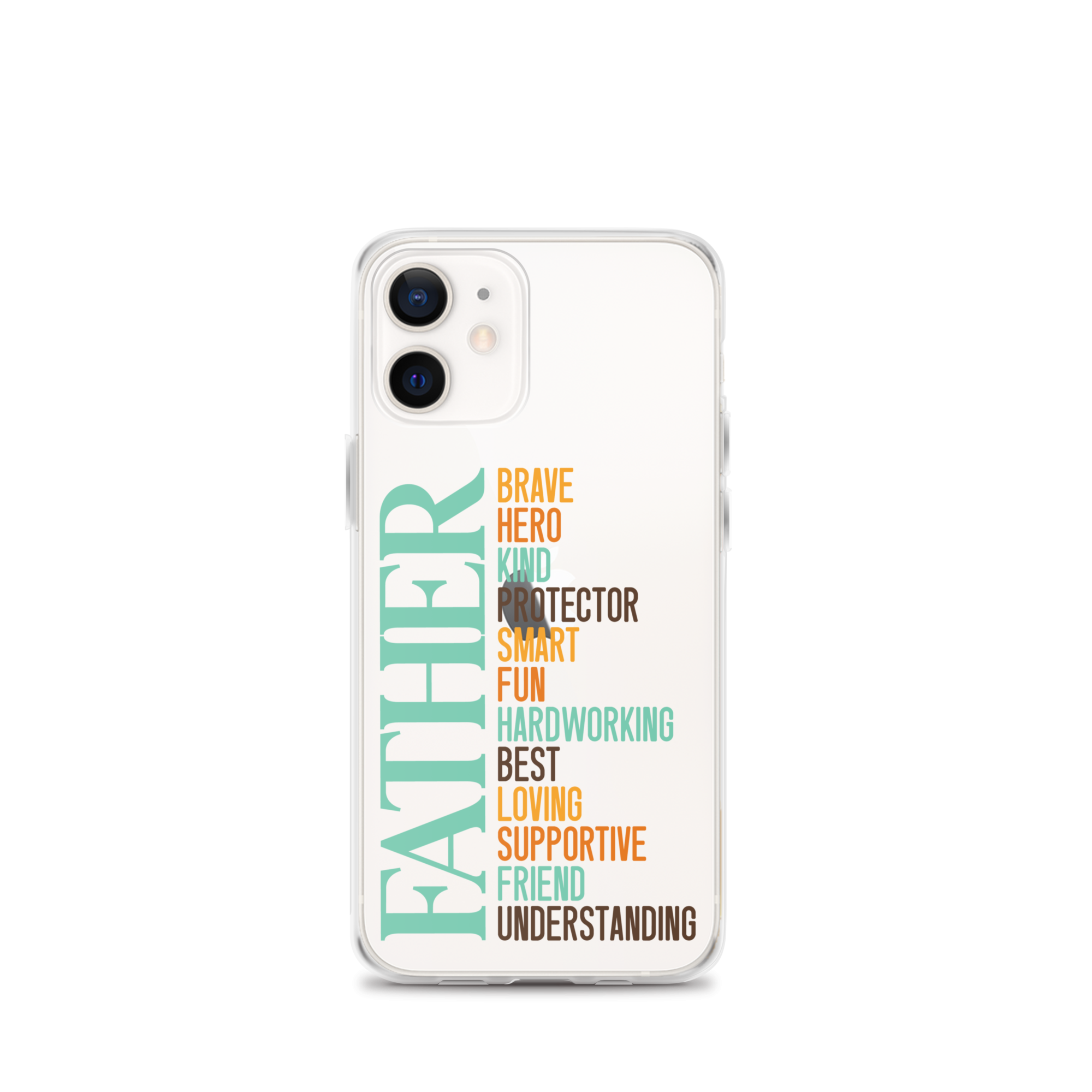 Brave Hero Kind Protector Smart Fun Hardworking Best Loving Supportive Friend Understanding Father Clear Case for iPhone®