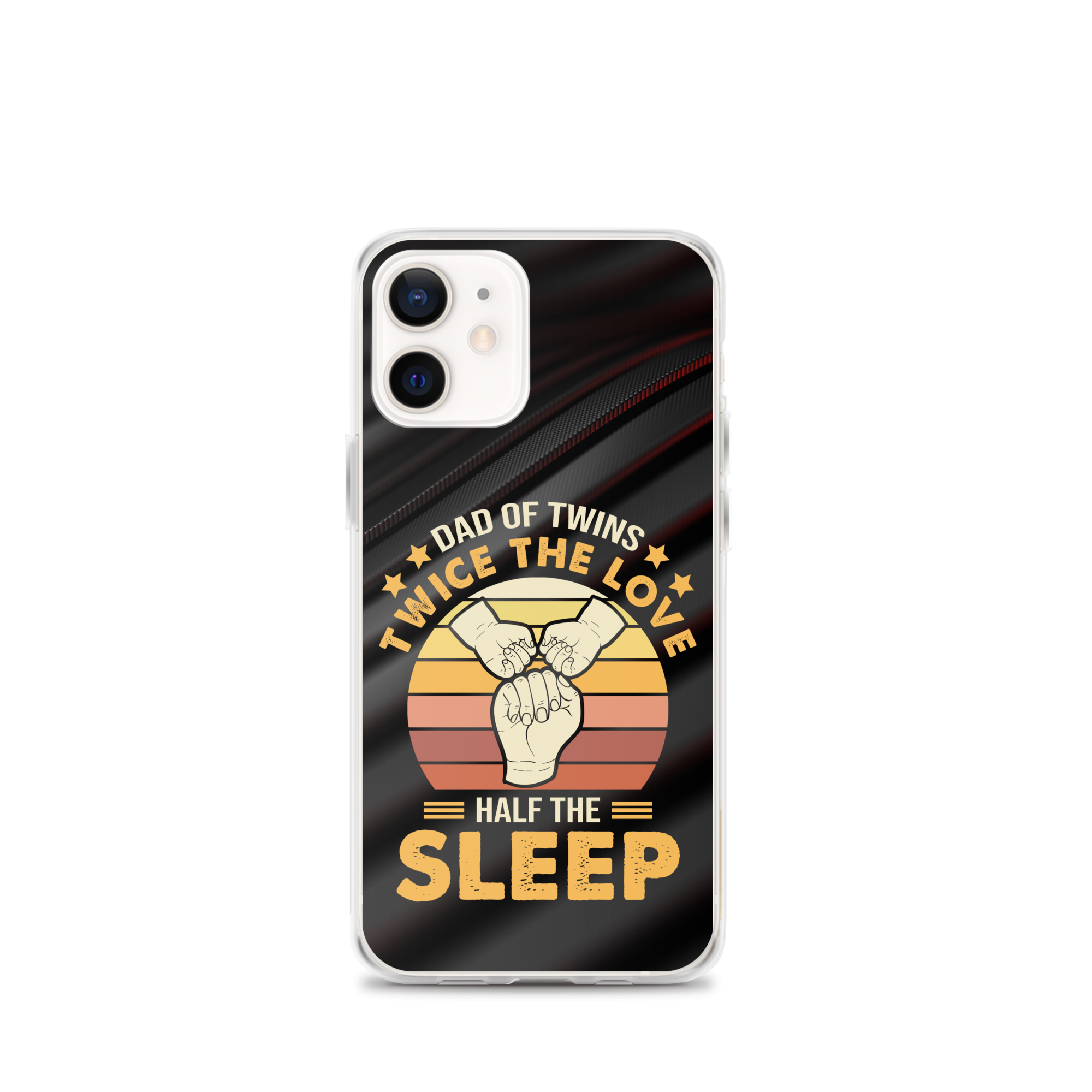 Dad Of Twins Twice The Love Half The Sleep Clear Case for iPhone®