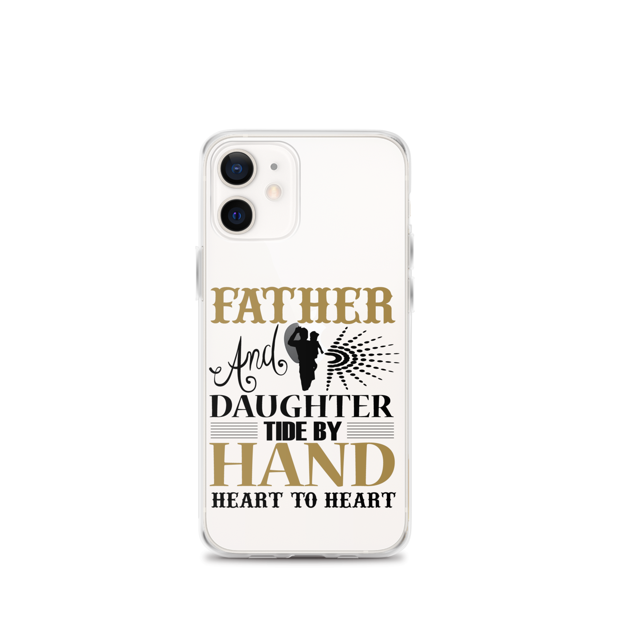 Father And Daughter Tide By Hand Heart To Heart Clear Case for iPhone®