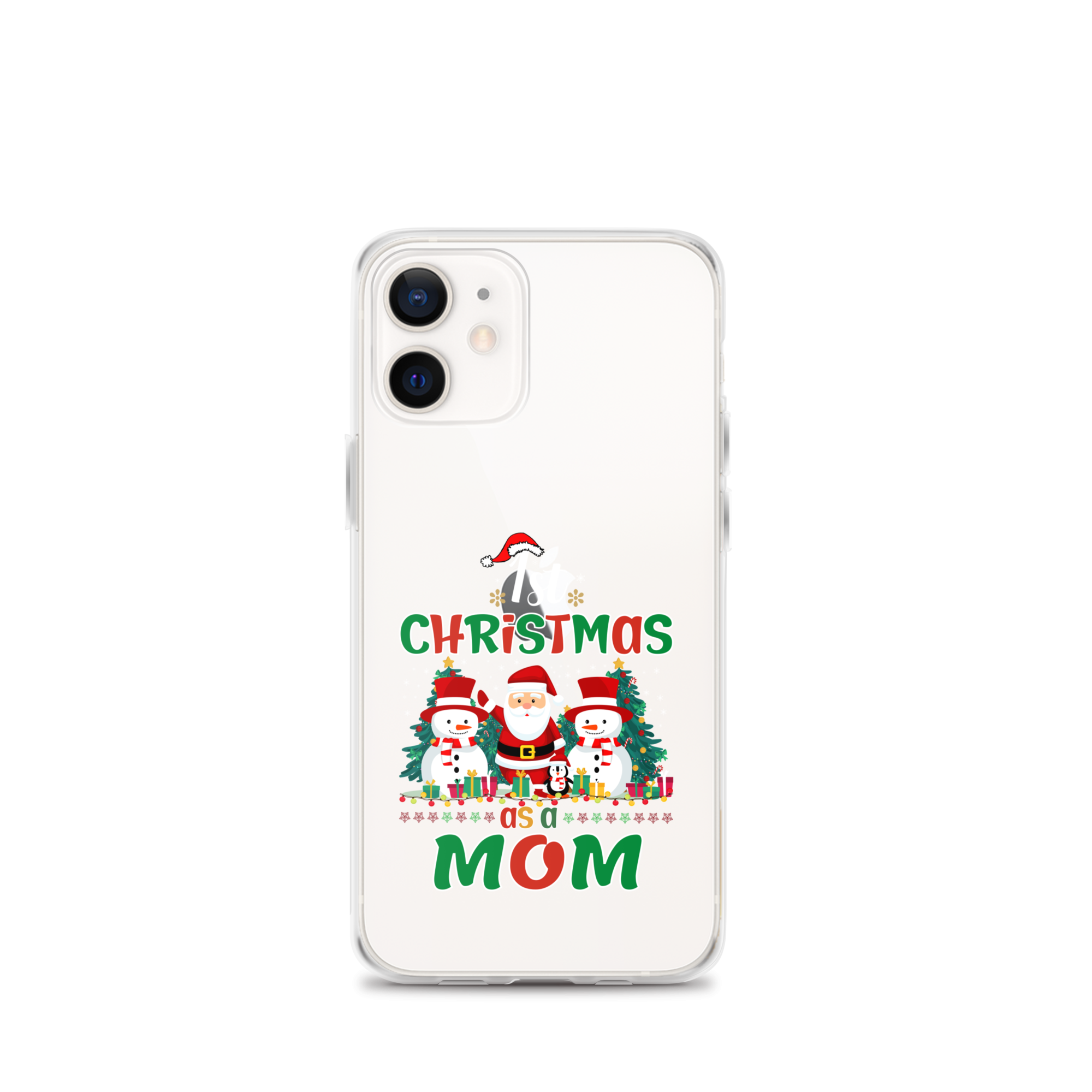 1st Christmas As A Mom Clear Case for iPhone®