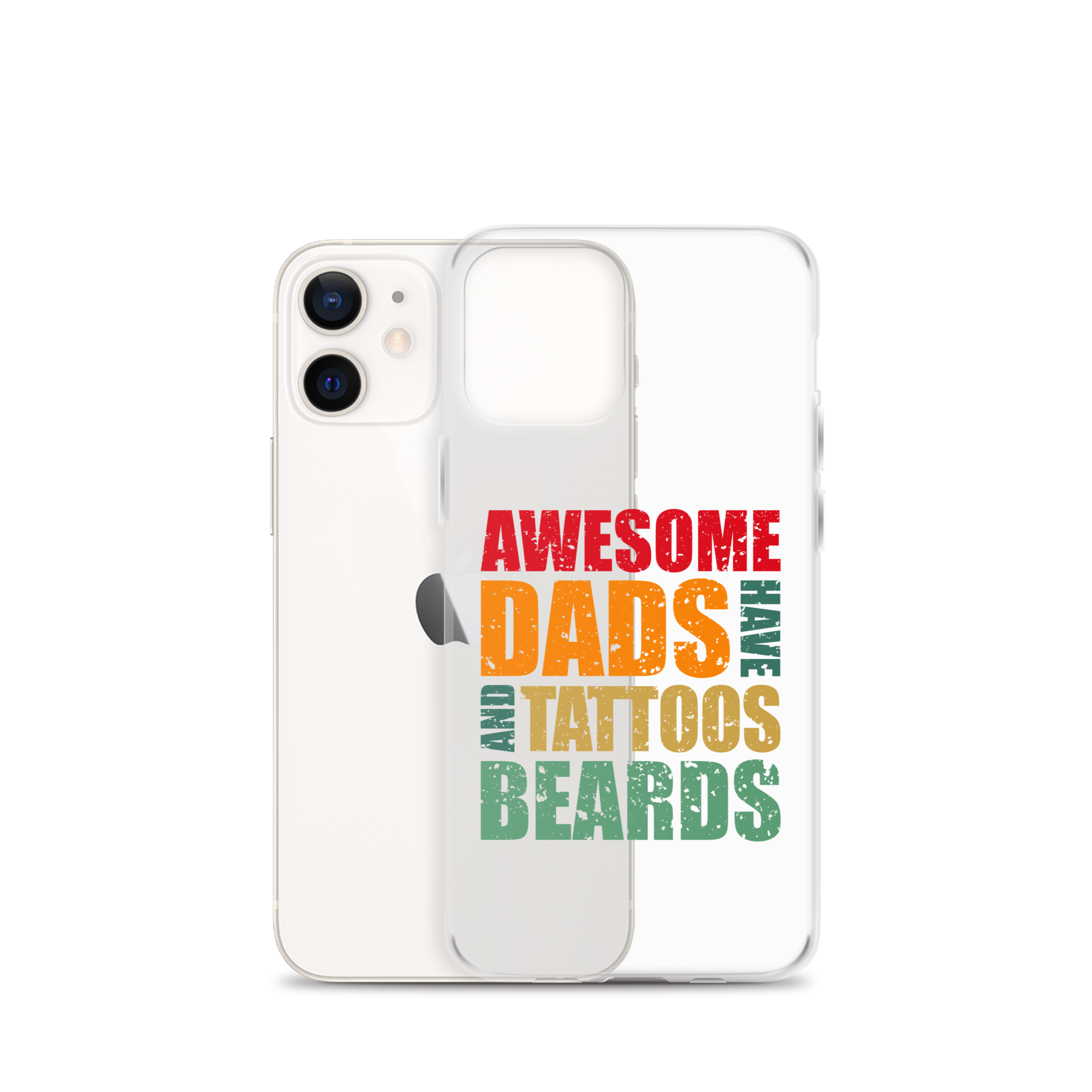 Awesome Dads Tattoos Beards Clear Case for iPhone®