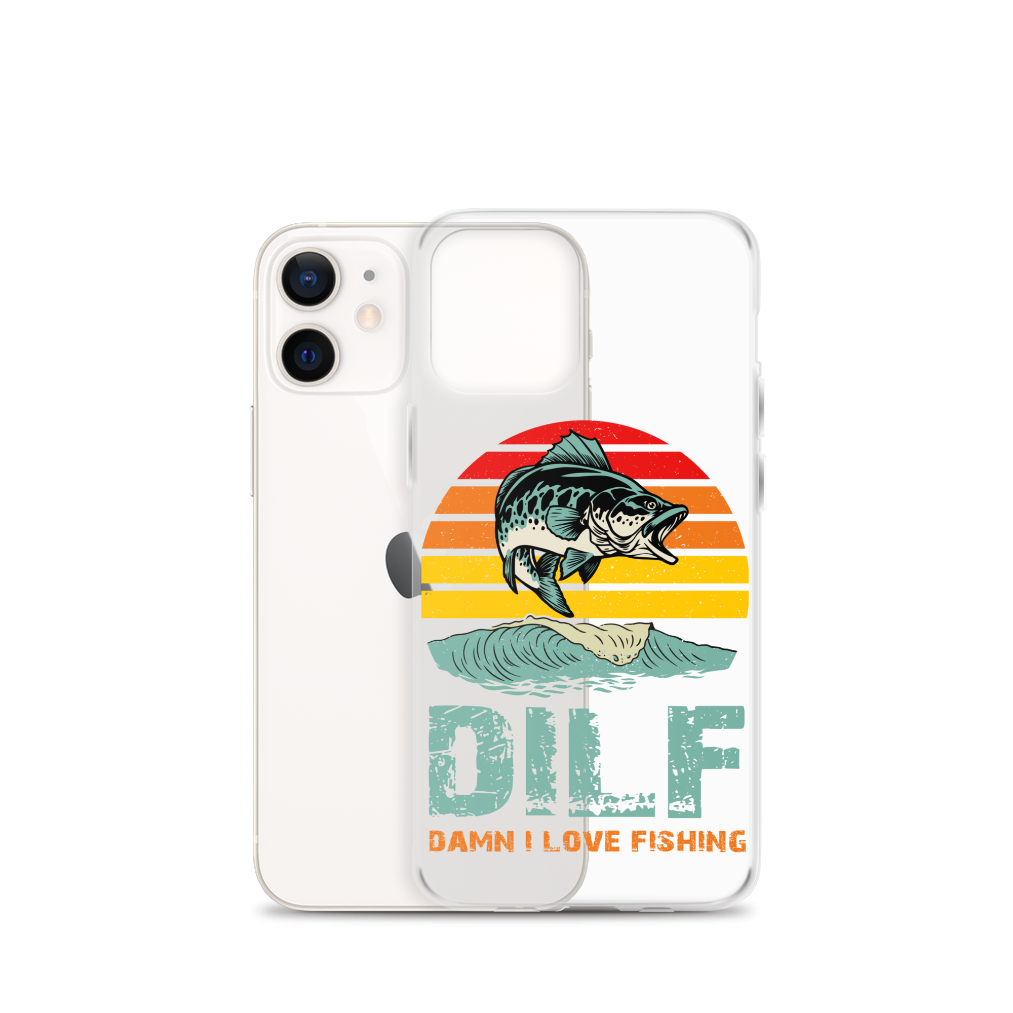 Dilf Damn I Love Fishing Clear Case for iPhone®