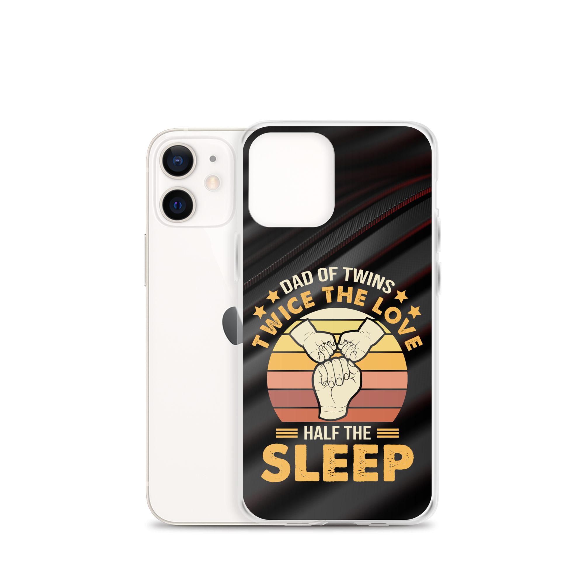 Dad Of Twins Twice The Love Half The Sleep Clear Case for iPhone®