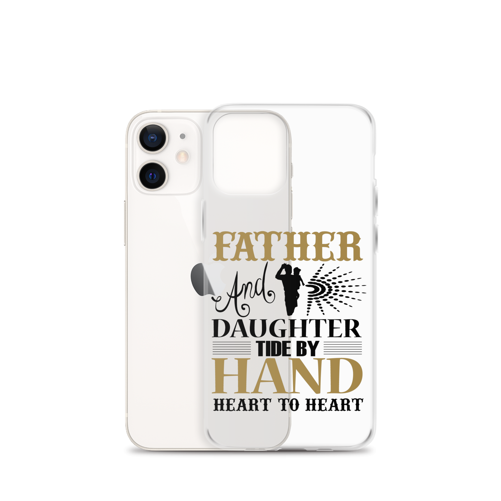 Father And Daughter Tide By Hand Heart To Heart Clear Case for iPhone®