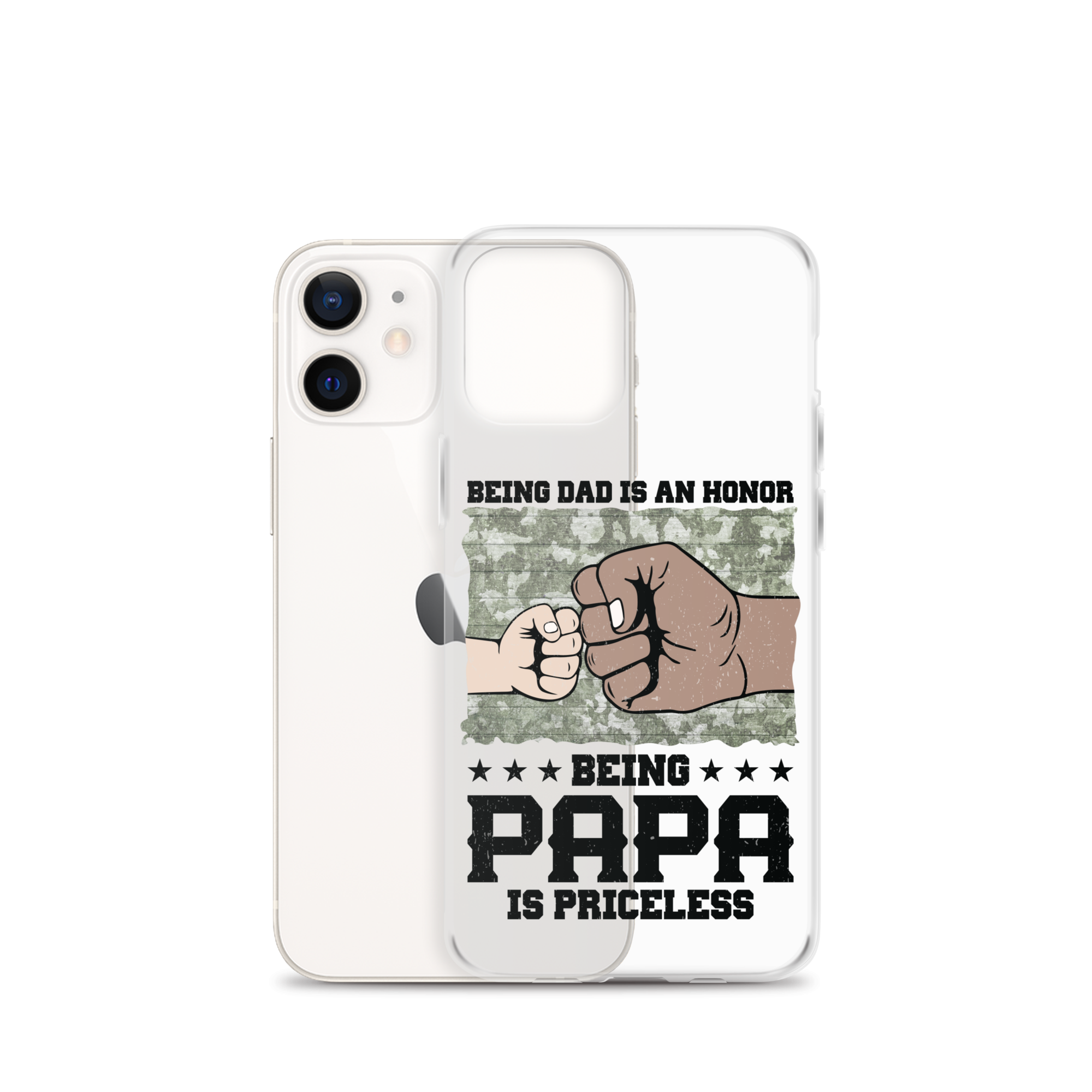 Being Dad Is An Honor Being Papa Is Priceless Clear Case for iPhone®