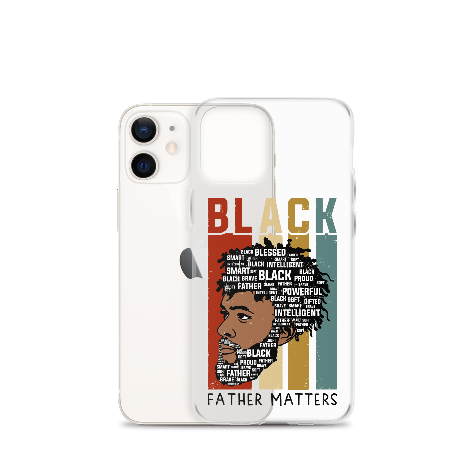 Black Father Matters Clear Case for iPhone®