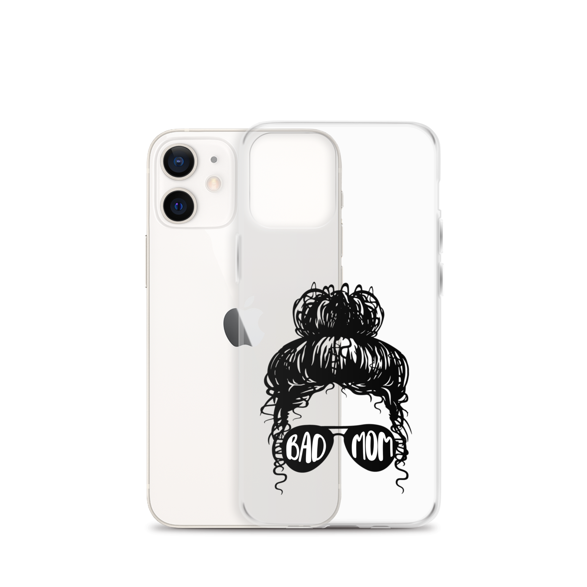 Bad Mom Messy Bun Clear Case for iPhone®