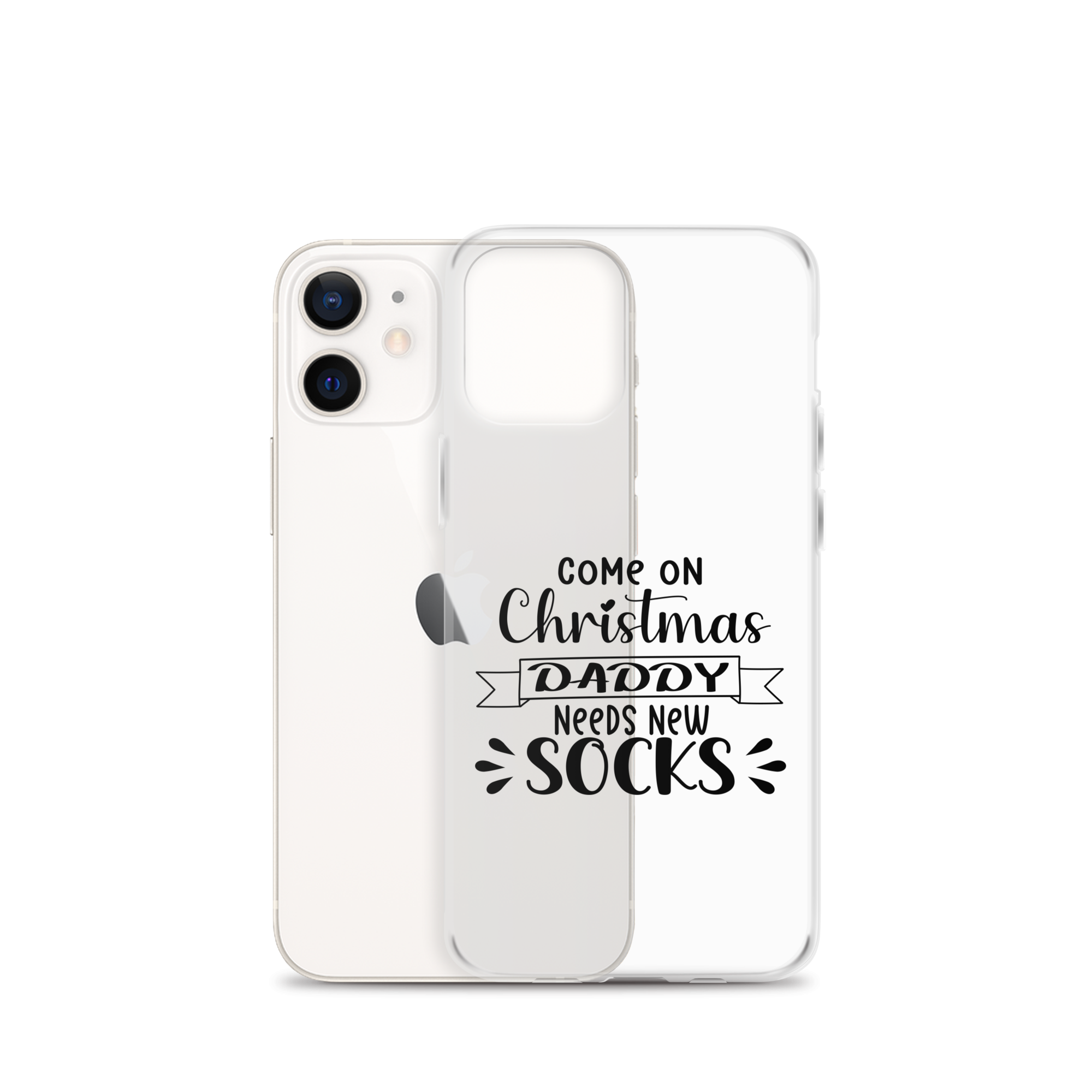 Come On Christmas Daddy Needs New Socks Clear Case for iPhone®