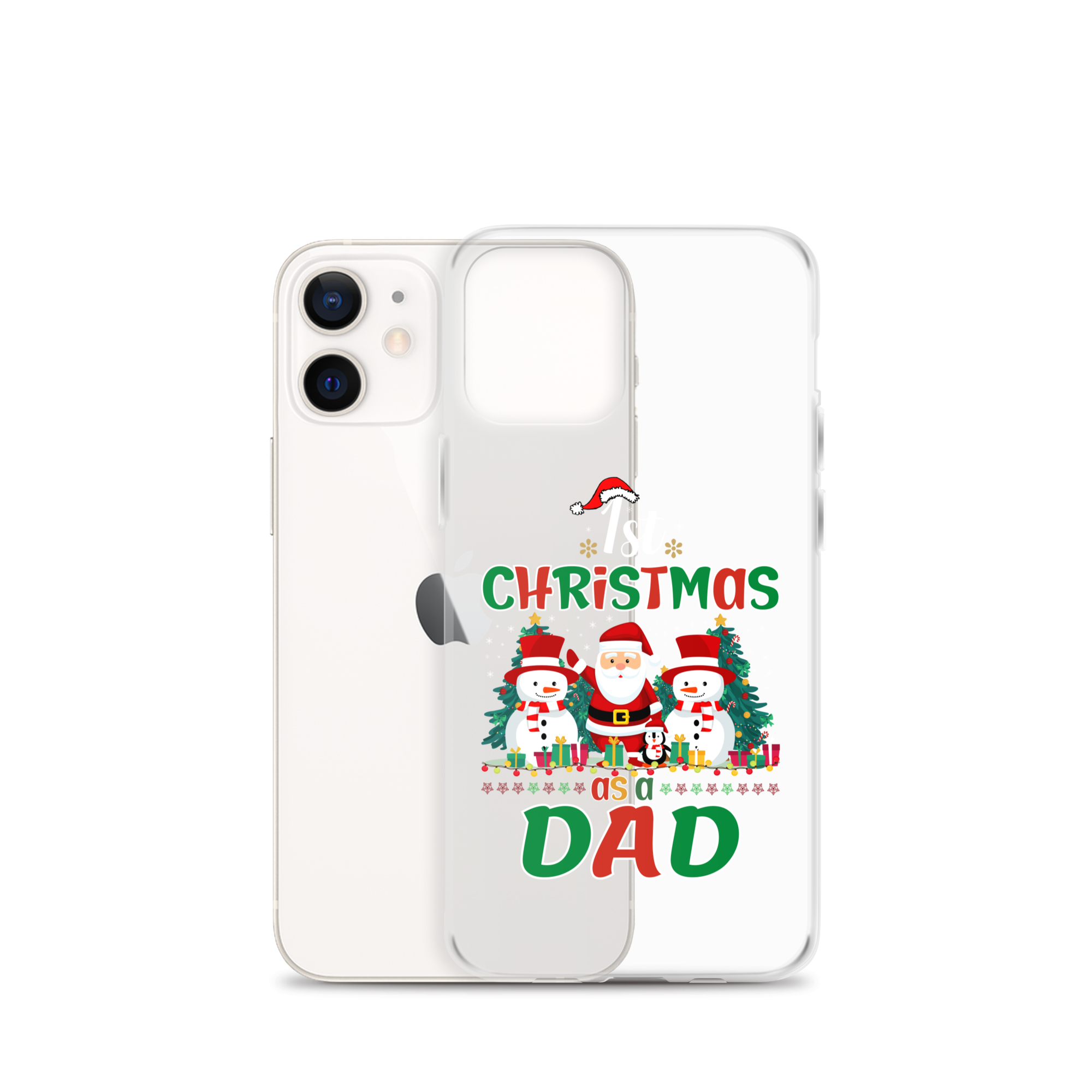 1st Christmas As A Dad Clear Case for iPhone®