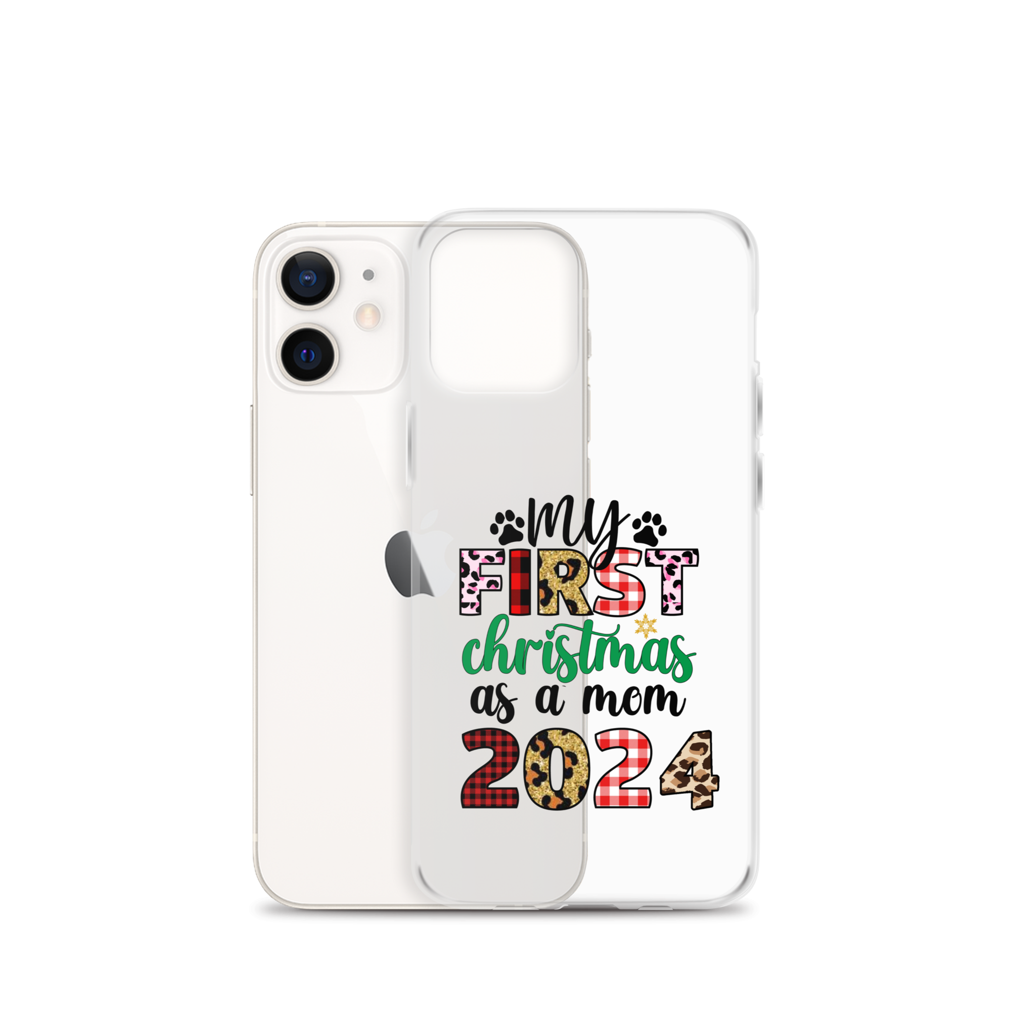 My First Christmas As A mom 2024 Clear Case for iPhone®