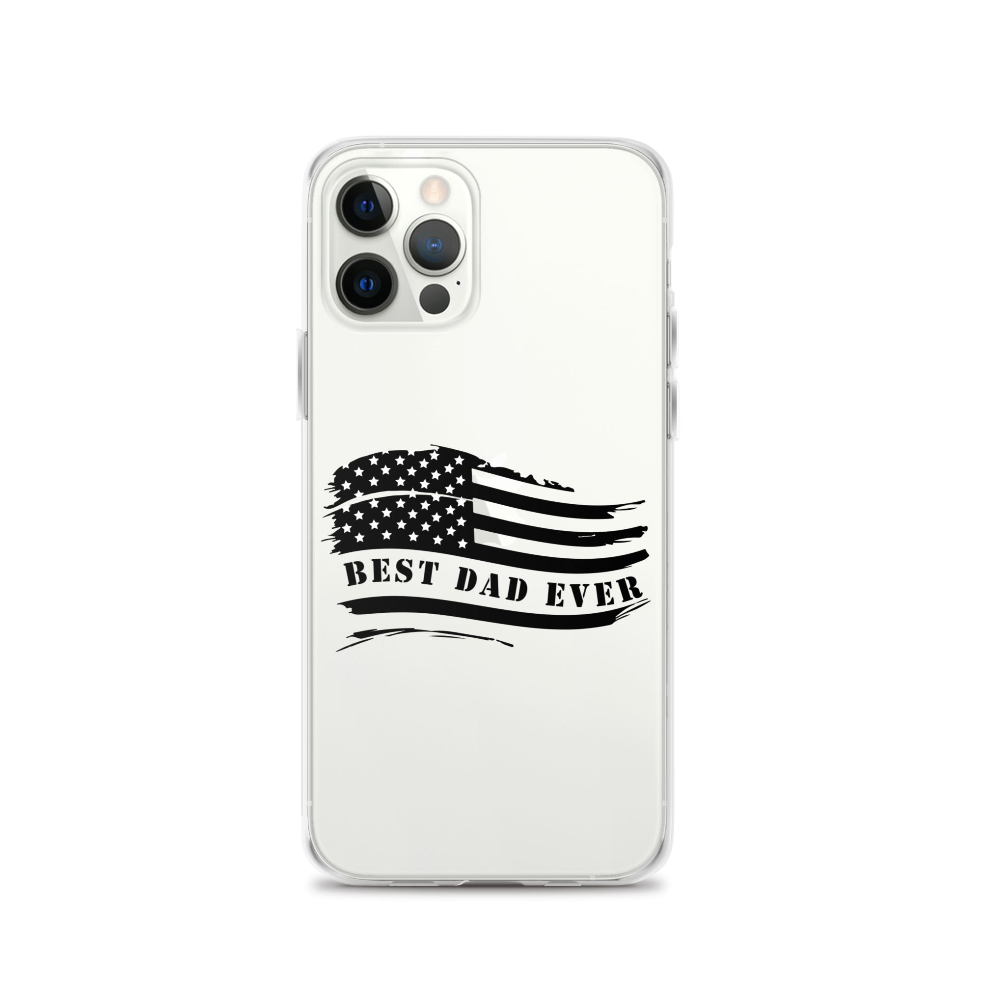 Best Dad Ever American Flag Clear Case for iPhone®