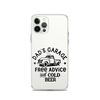 Dad's Garage Free Advice And Cold Beer Clear Case for iPhone®