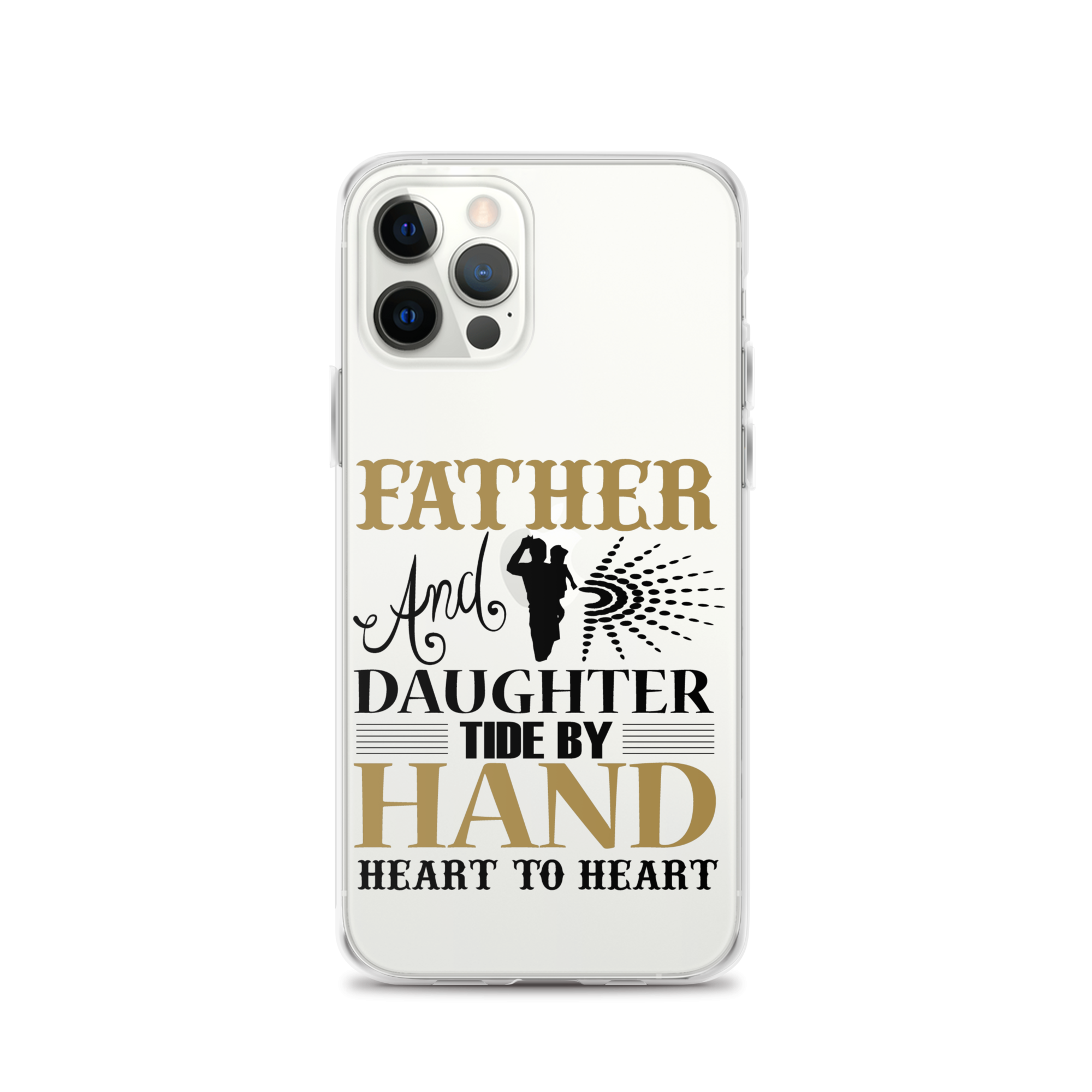 Father And Daughter Tide By Hand Heart To Heart Clear Case for iPhone®