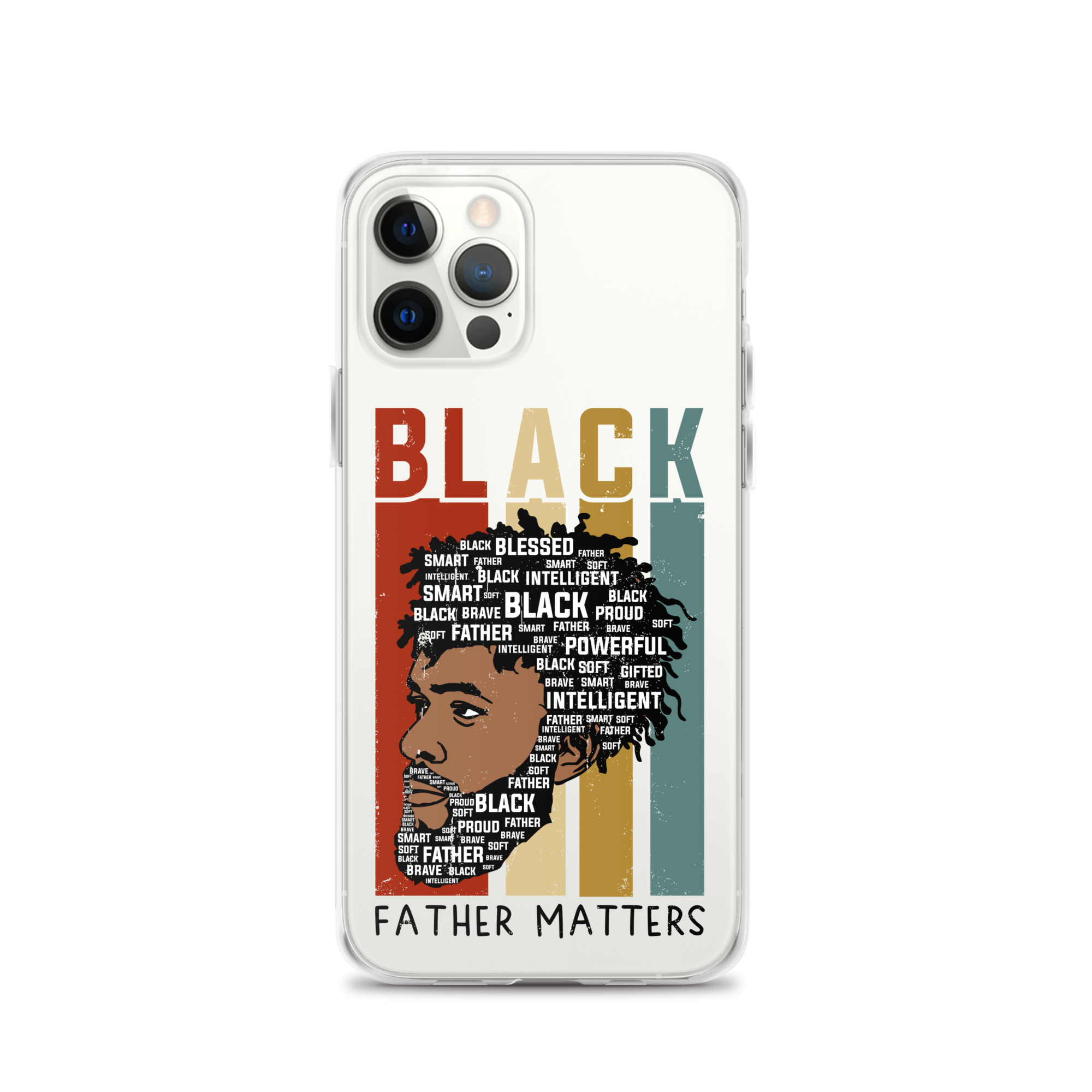 Black Father Matters Clear Case for iPhone®