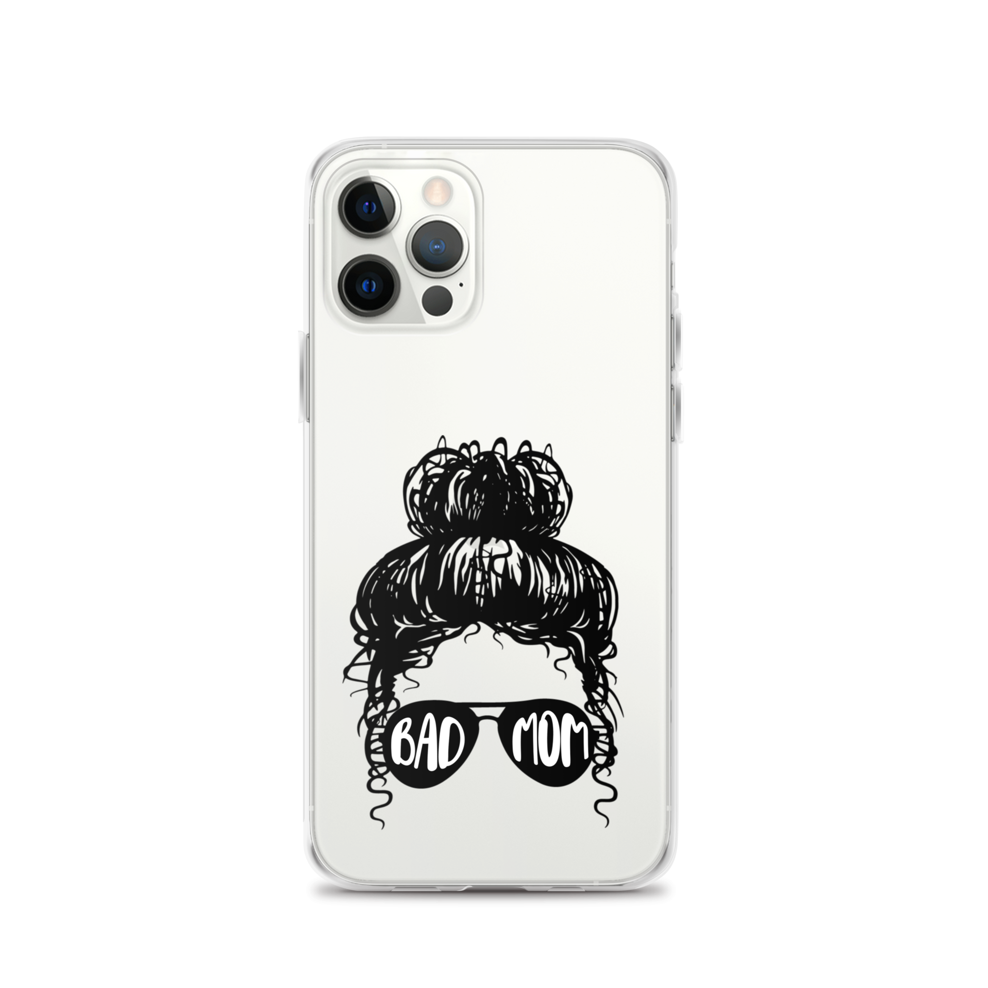 Bad Mom Messy Bun Clear Case for iPhone®